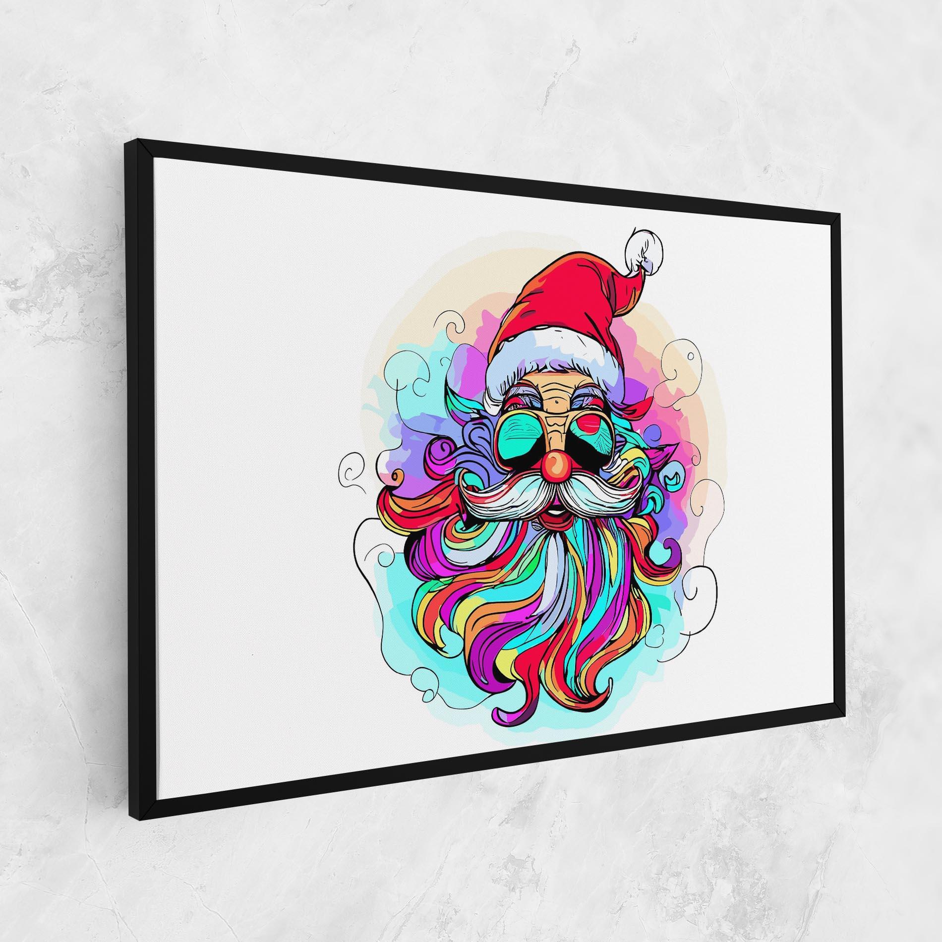 Leinwandbild Colorful Santa mockup 1