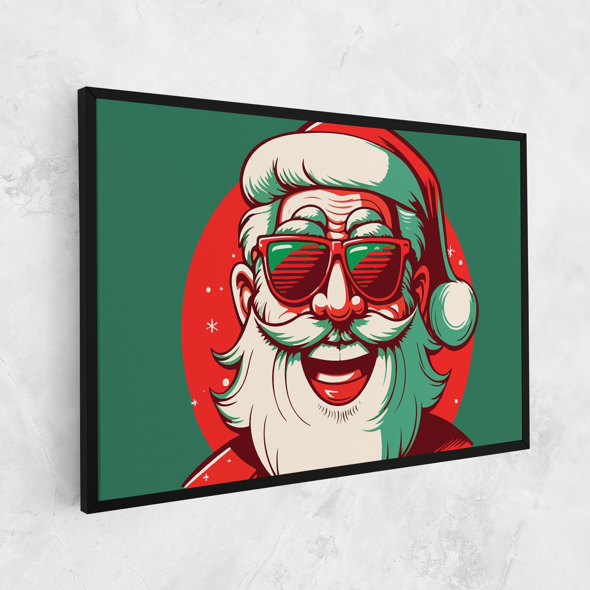 Leinwandbild Crazy Smile Santa mockup 1