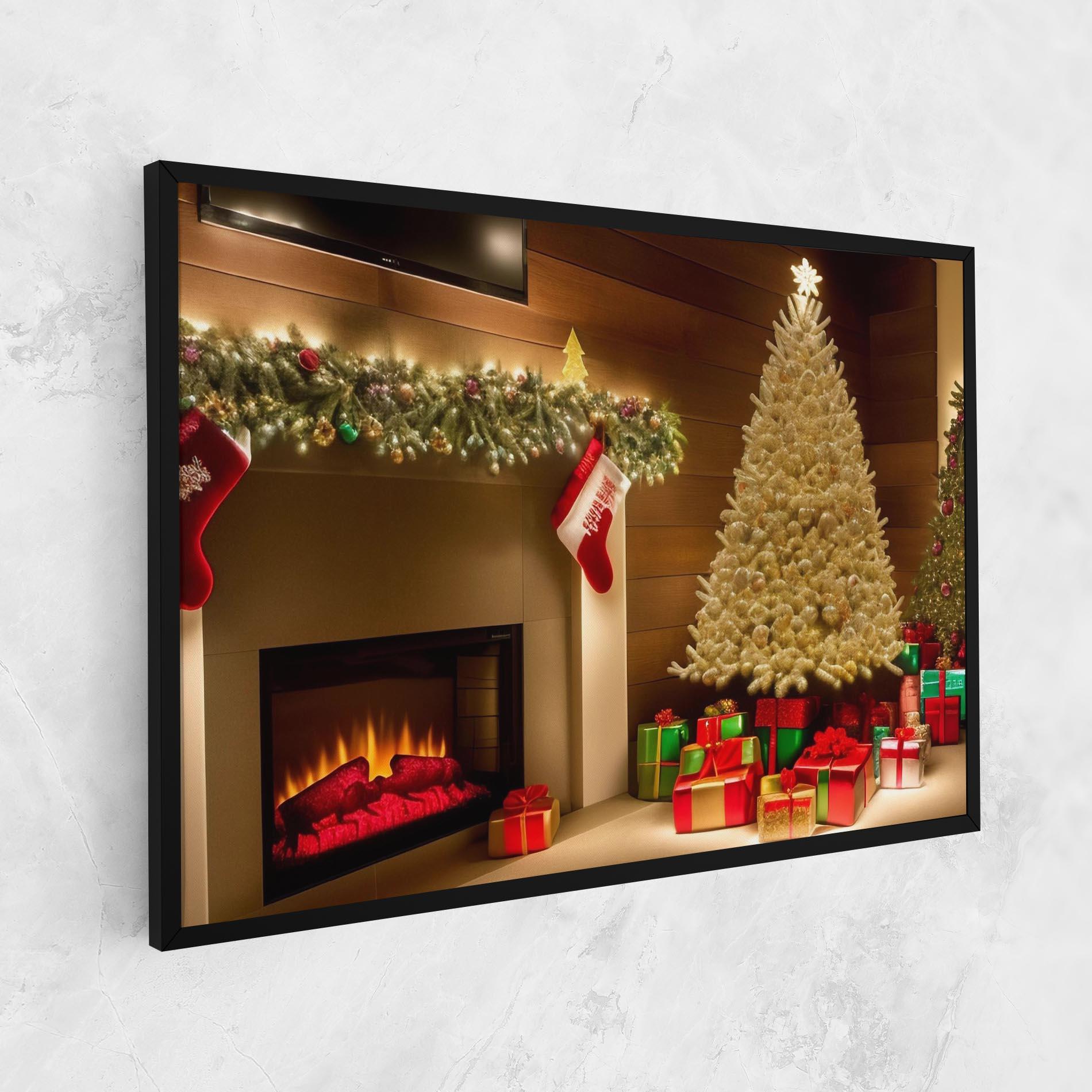 Leinwandbild Decorated Christmas Tree mockup 1