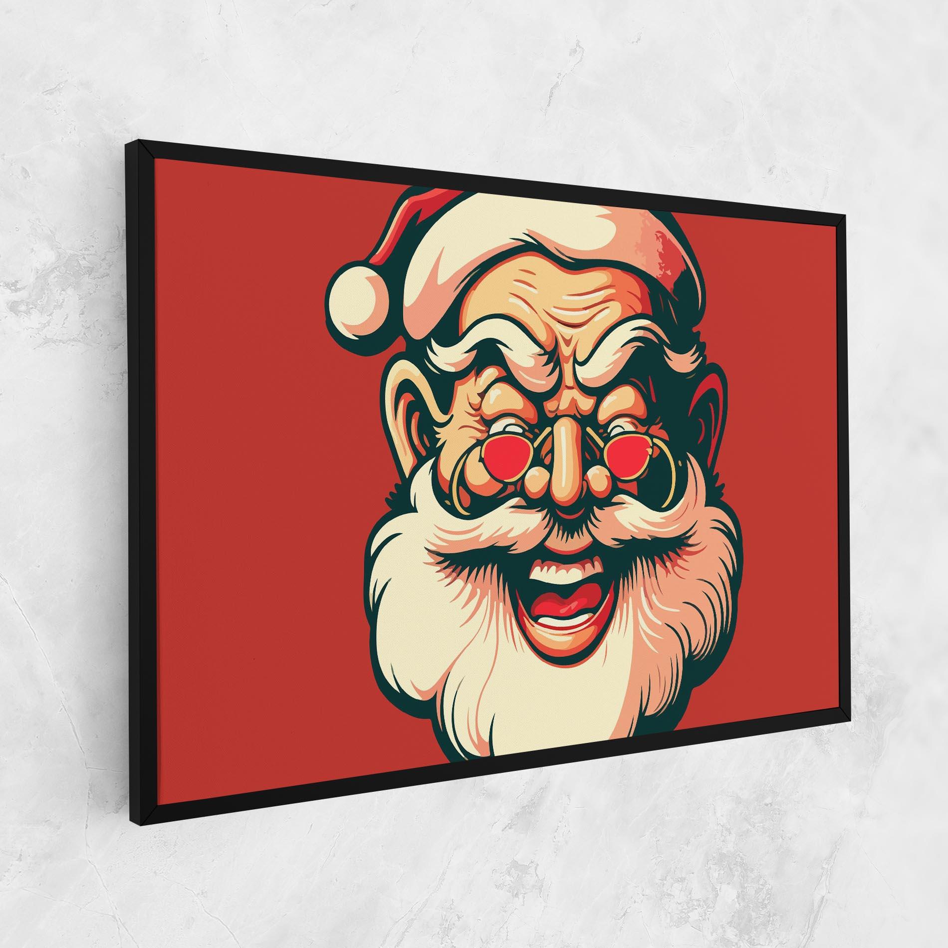 Leinwandbild Santa Crazy Smile mockup 1