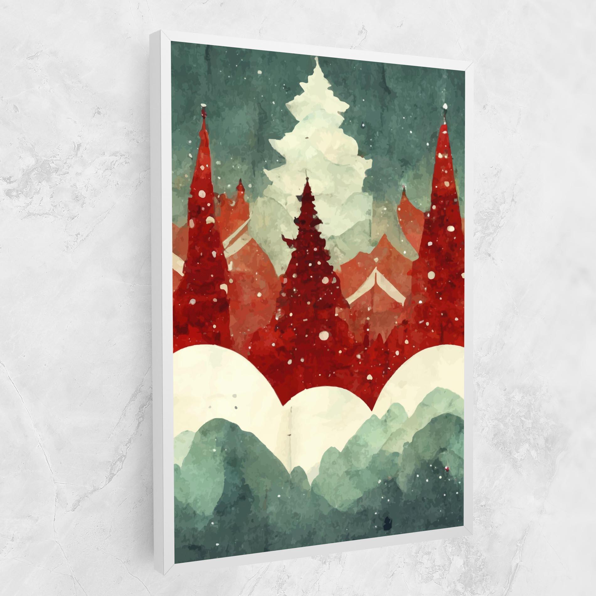 Leinwandbild Christmas Landscape mockup 1