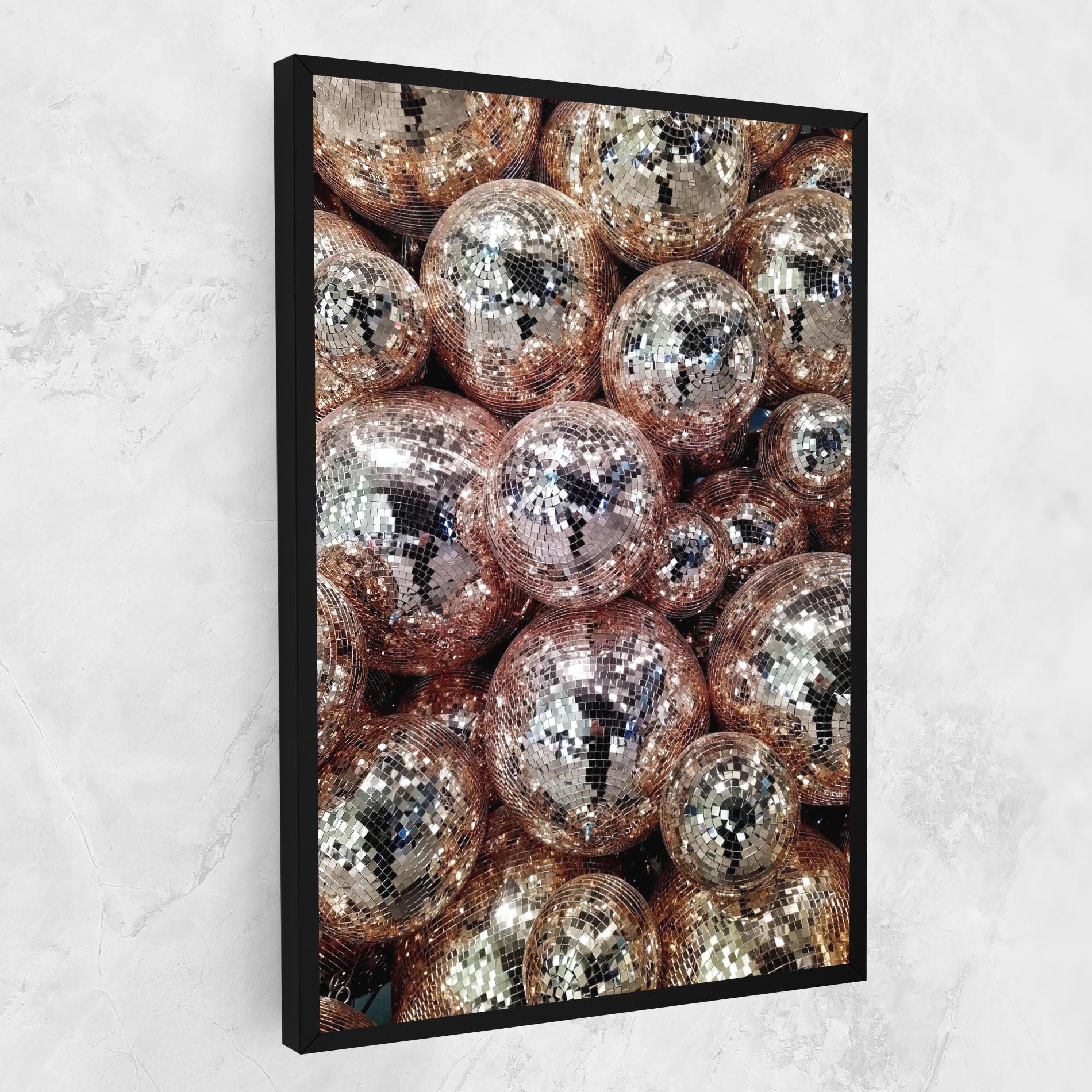 Leinwandbild Christmas Disko Balls mockup 1