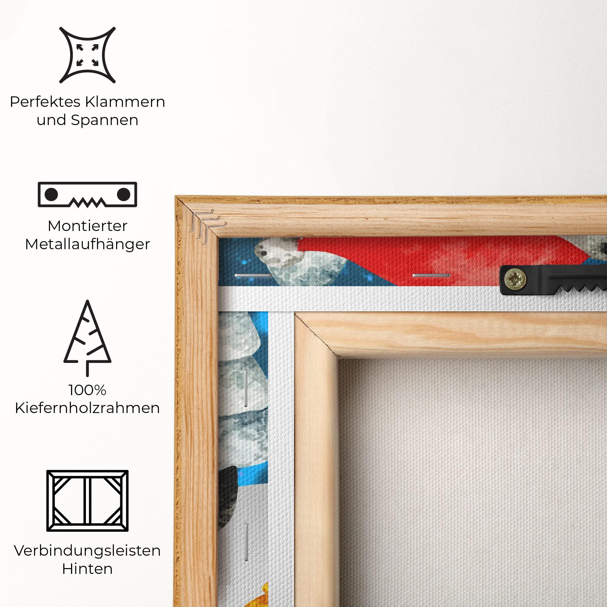 Leinwandbild Blue Pinguin mockup 5