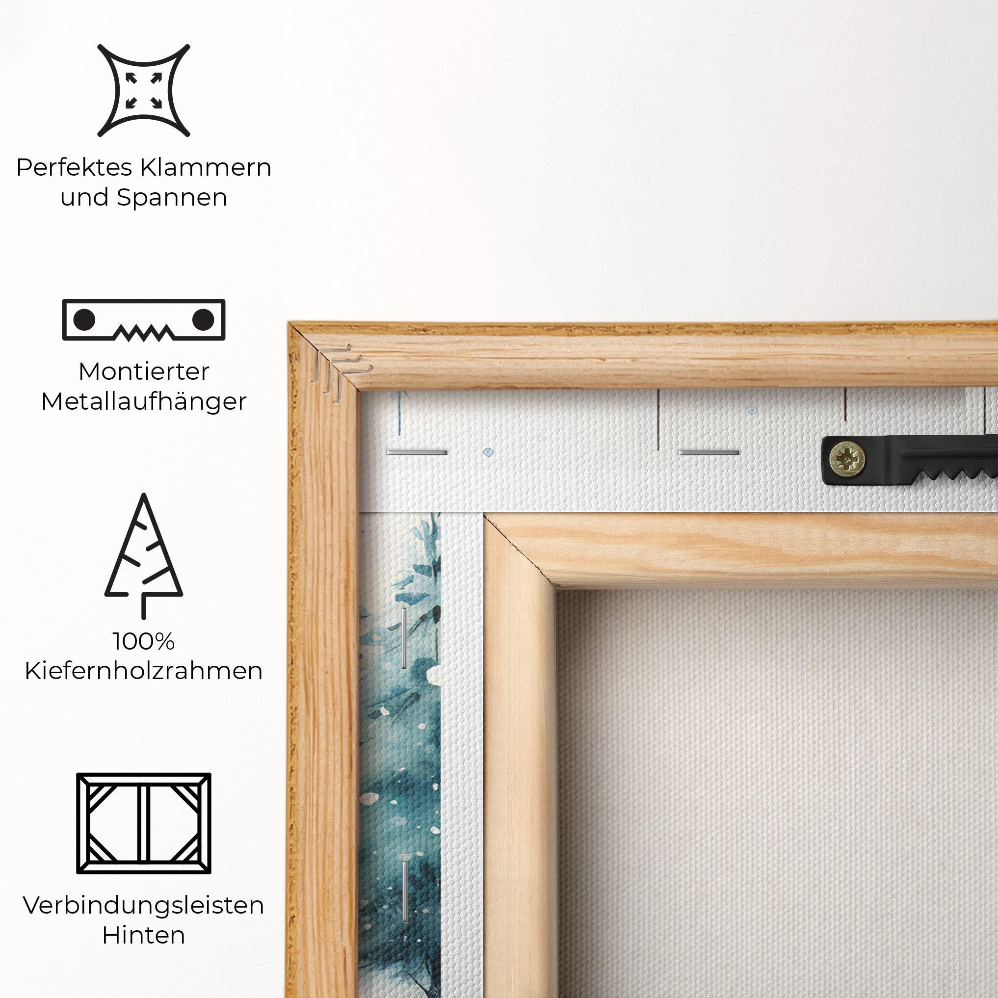 Leinwandbild Christmas Tree Painting mockup 5