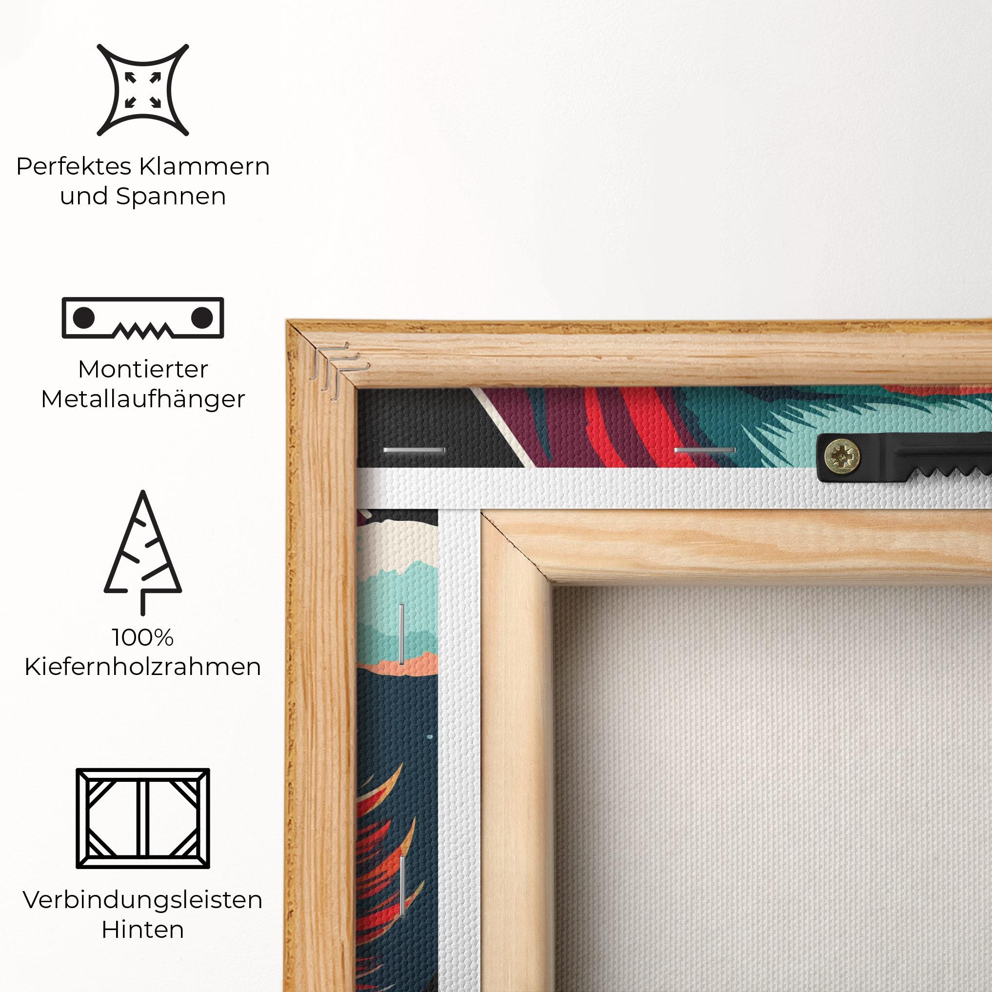 Leinwandbild Color Glasses Santa mockup 5