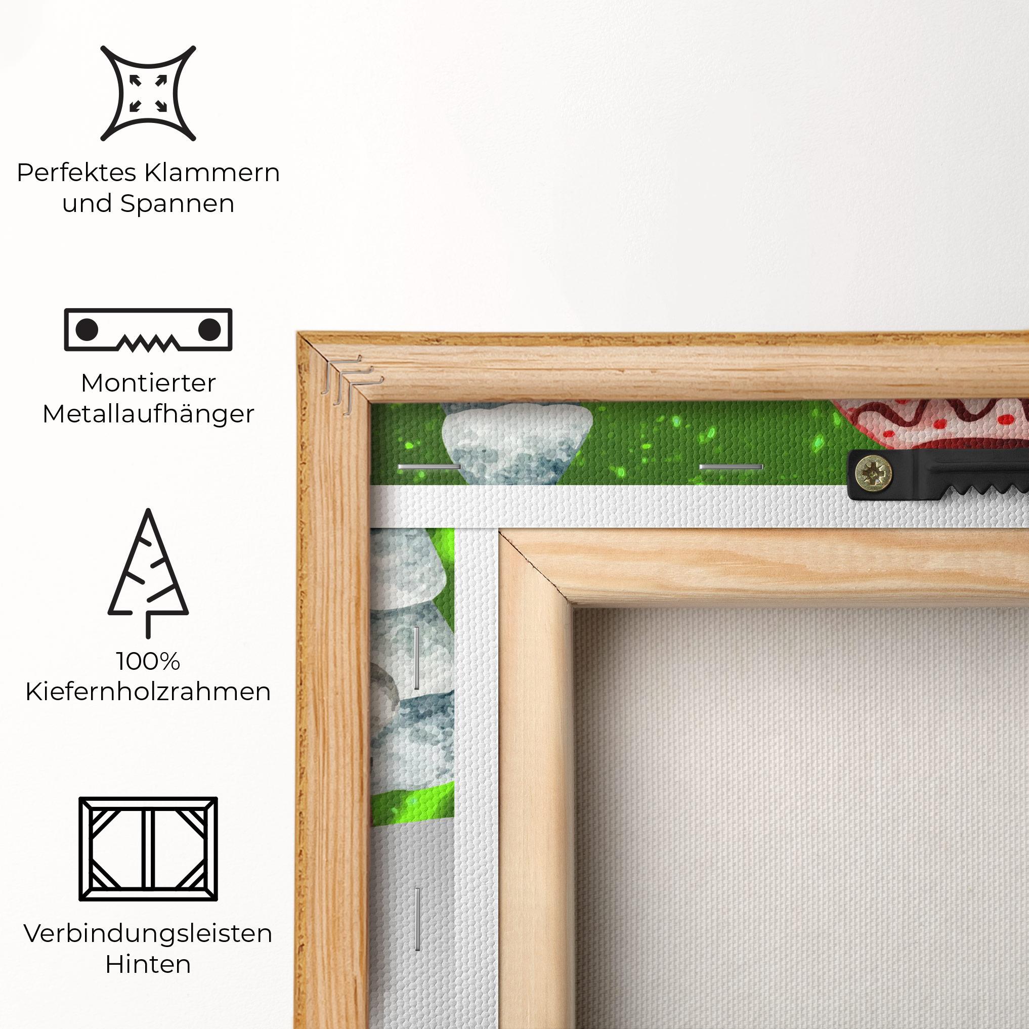 Leinwandbild Green Pinguin mockup 5