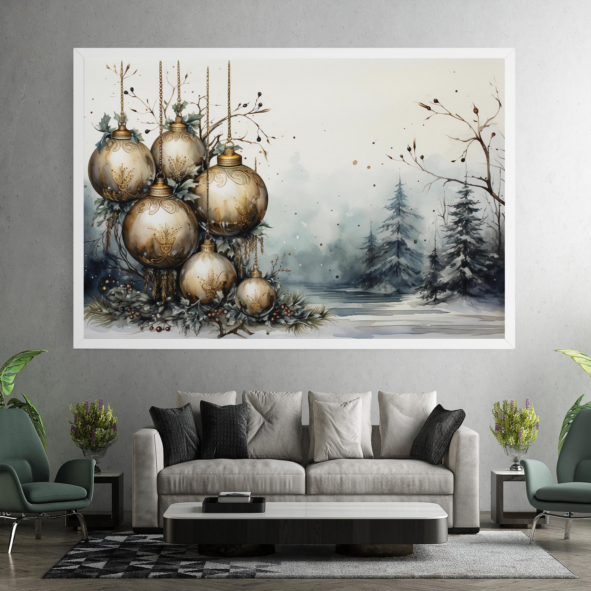 Leinwandbild Christmas Art Paper mockup 7