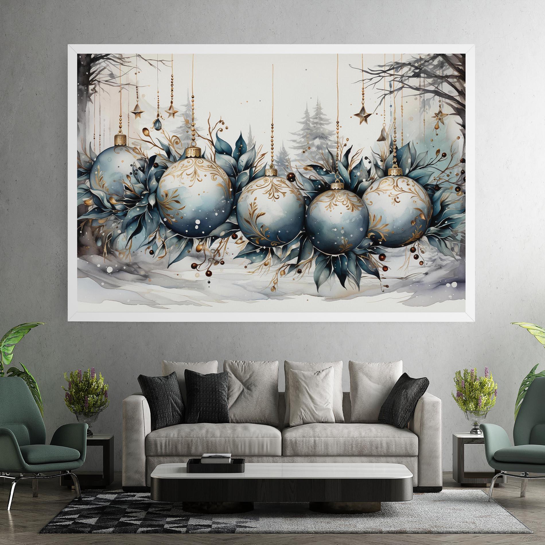 Leinwandbild Christmas Paper mockup 7