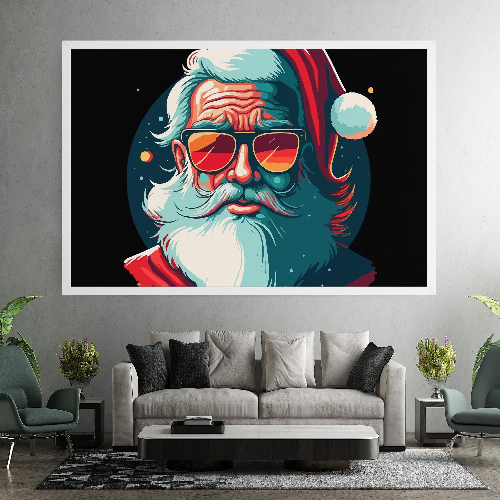 Leinwandbild Color Glasses Santa mockup 7