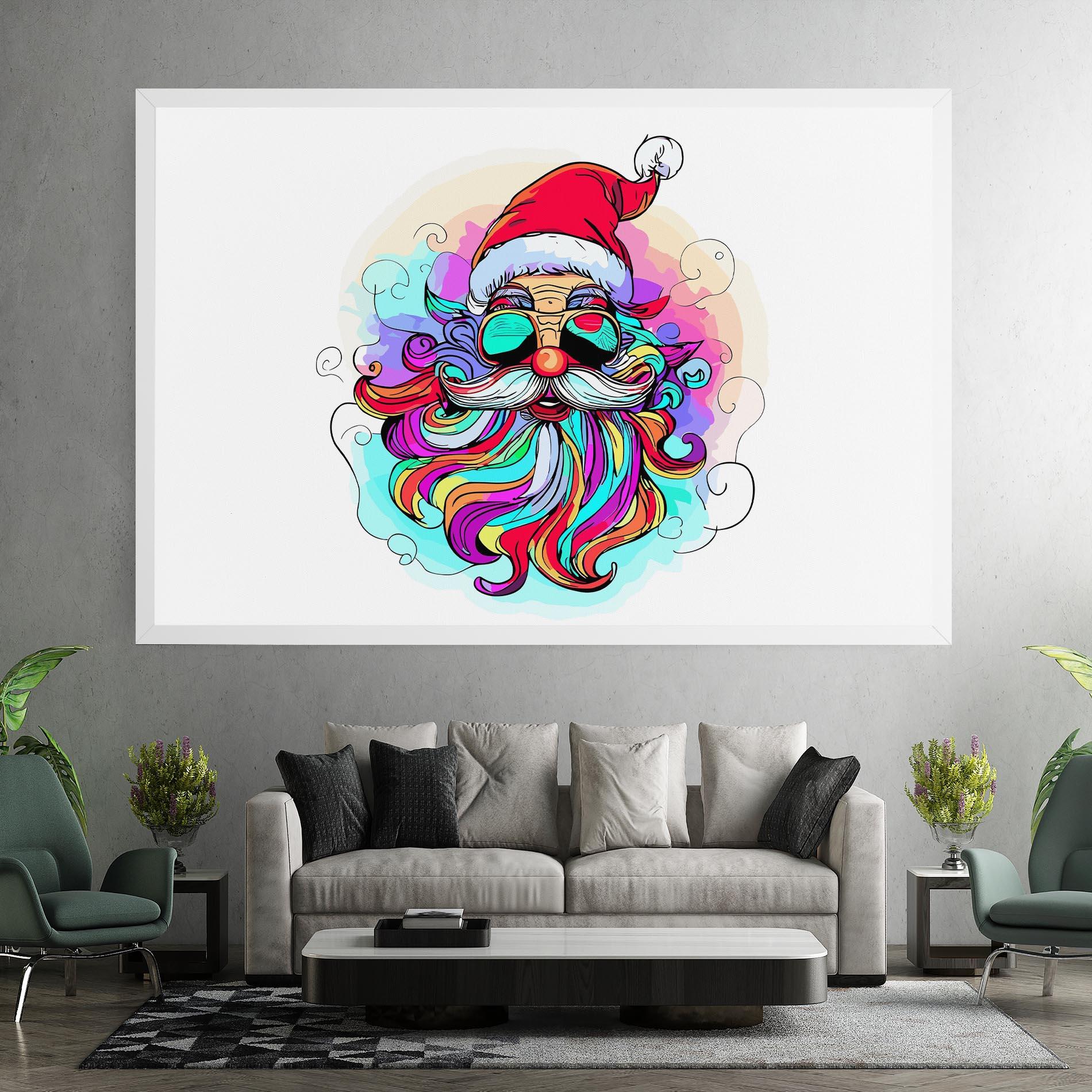 Leinwandbild Colorful Santa mockup 7