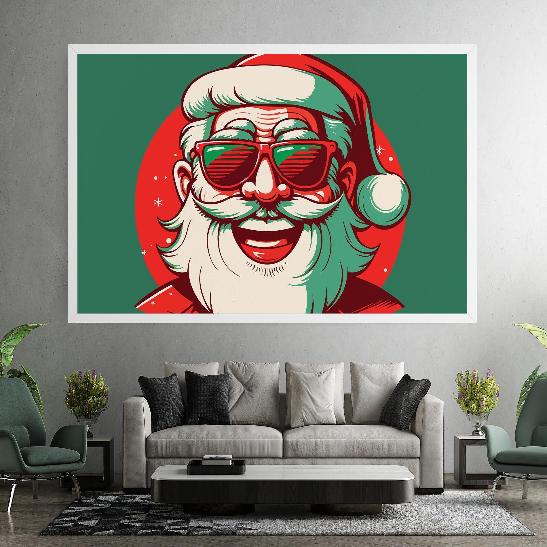 Leinwandbild Crazy Smile Santa mockup 7