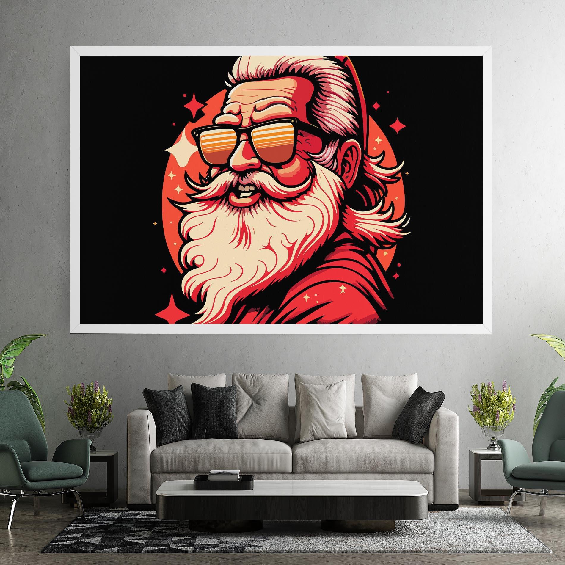 Leinwandbild Glasses Santa mockup 7