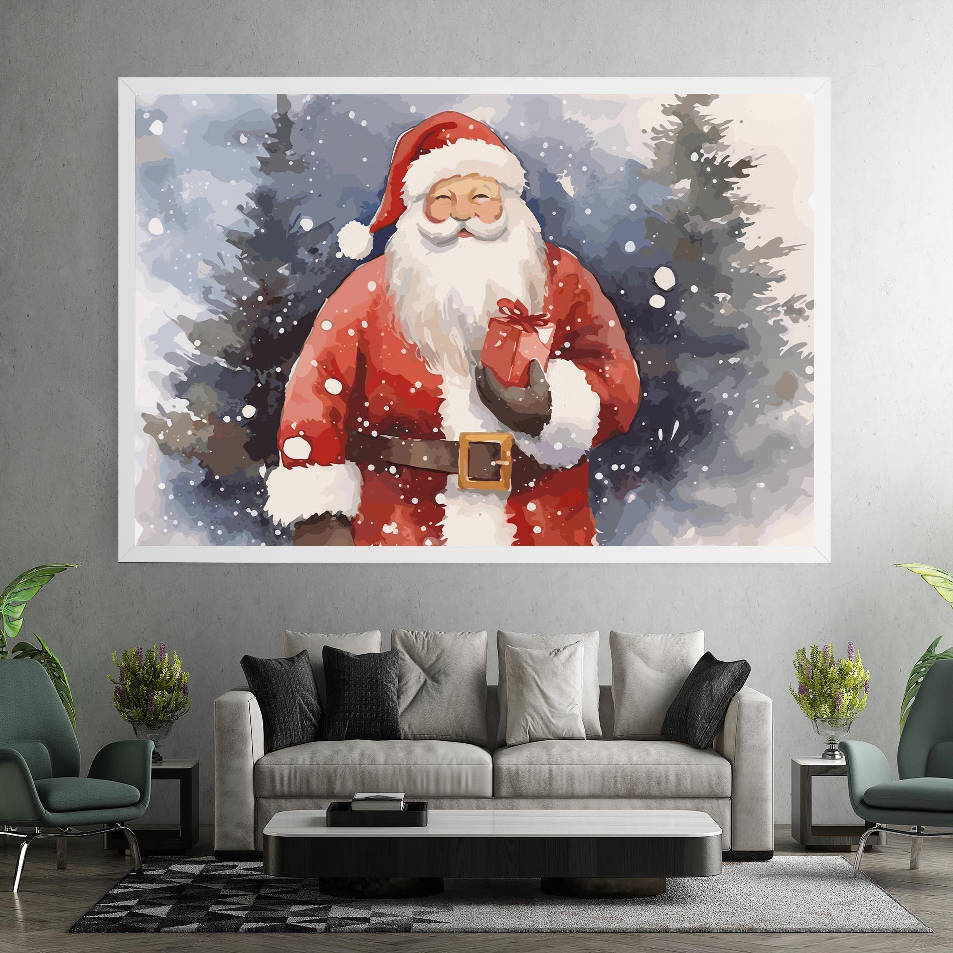 Leinwandbild Holding Gift mockup 7