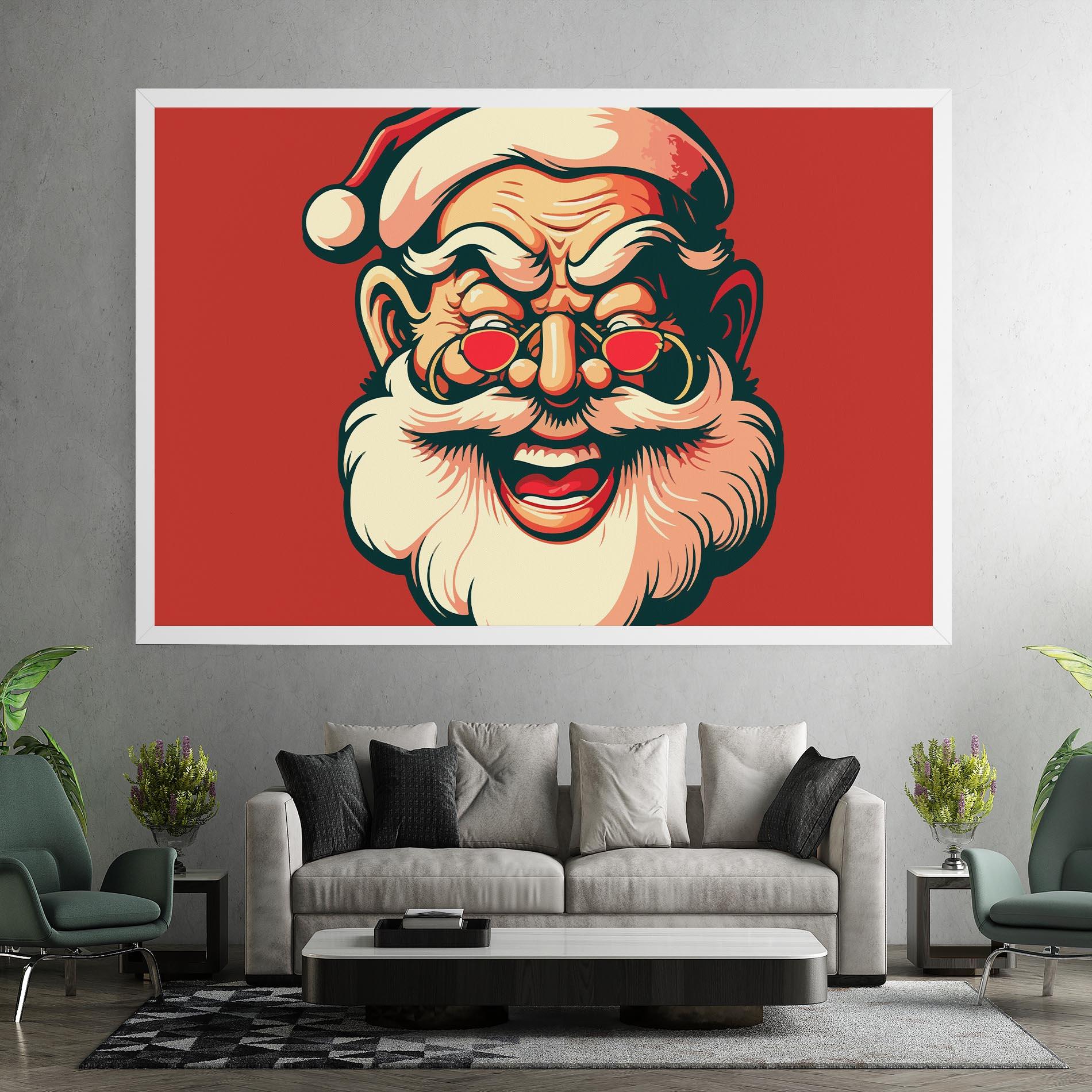 Leinwandbild Santa Crazy Smile mockup 7