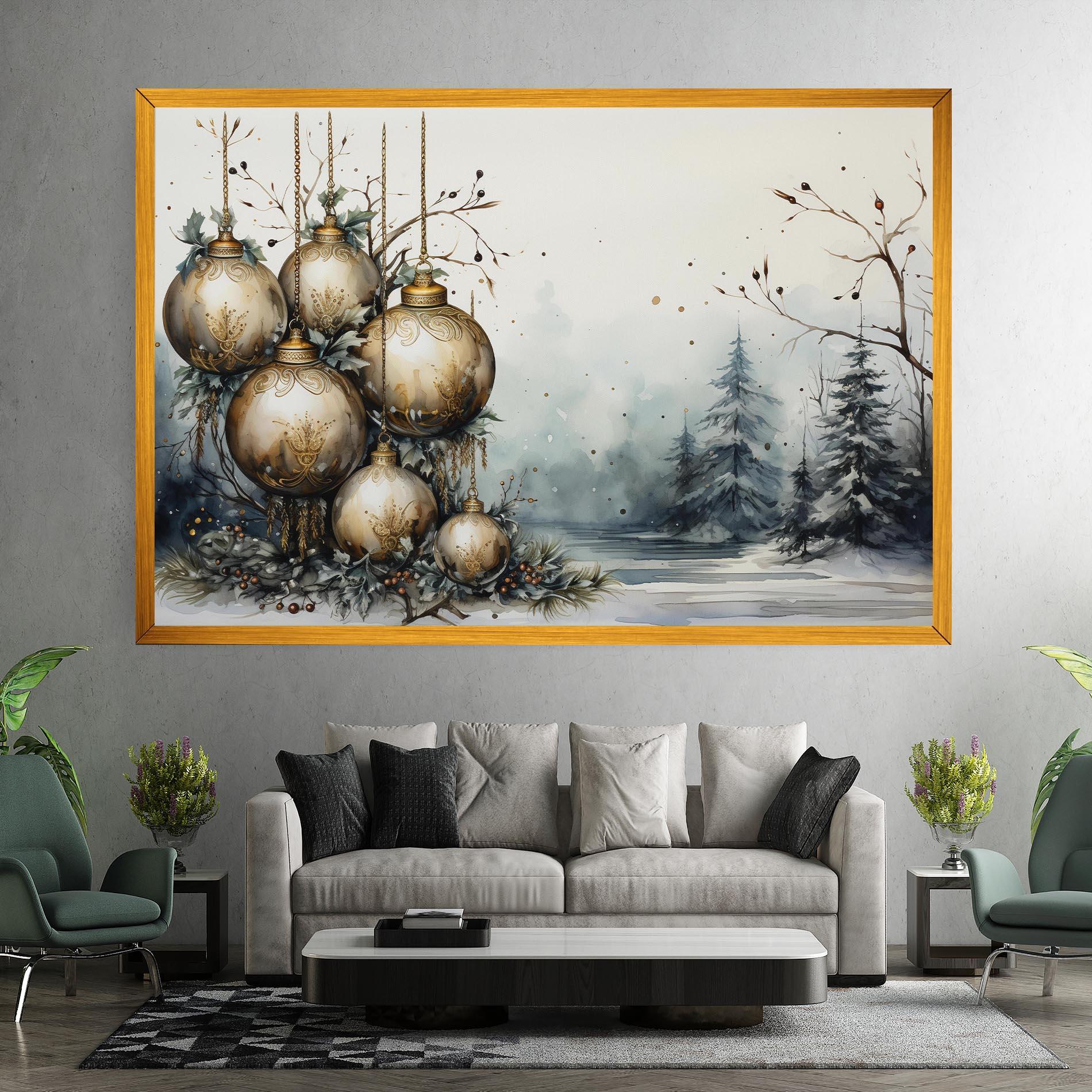 Leinwandbild Christmas Art Paper mockup 7