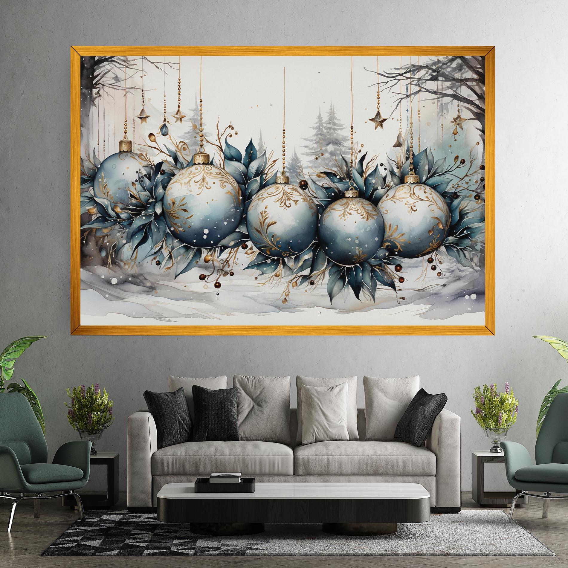 Leinwandbild Christmas Paper mockup 7