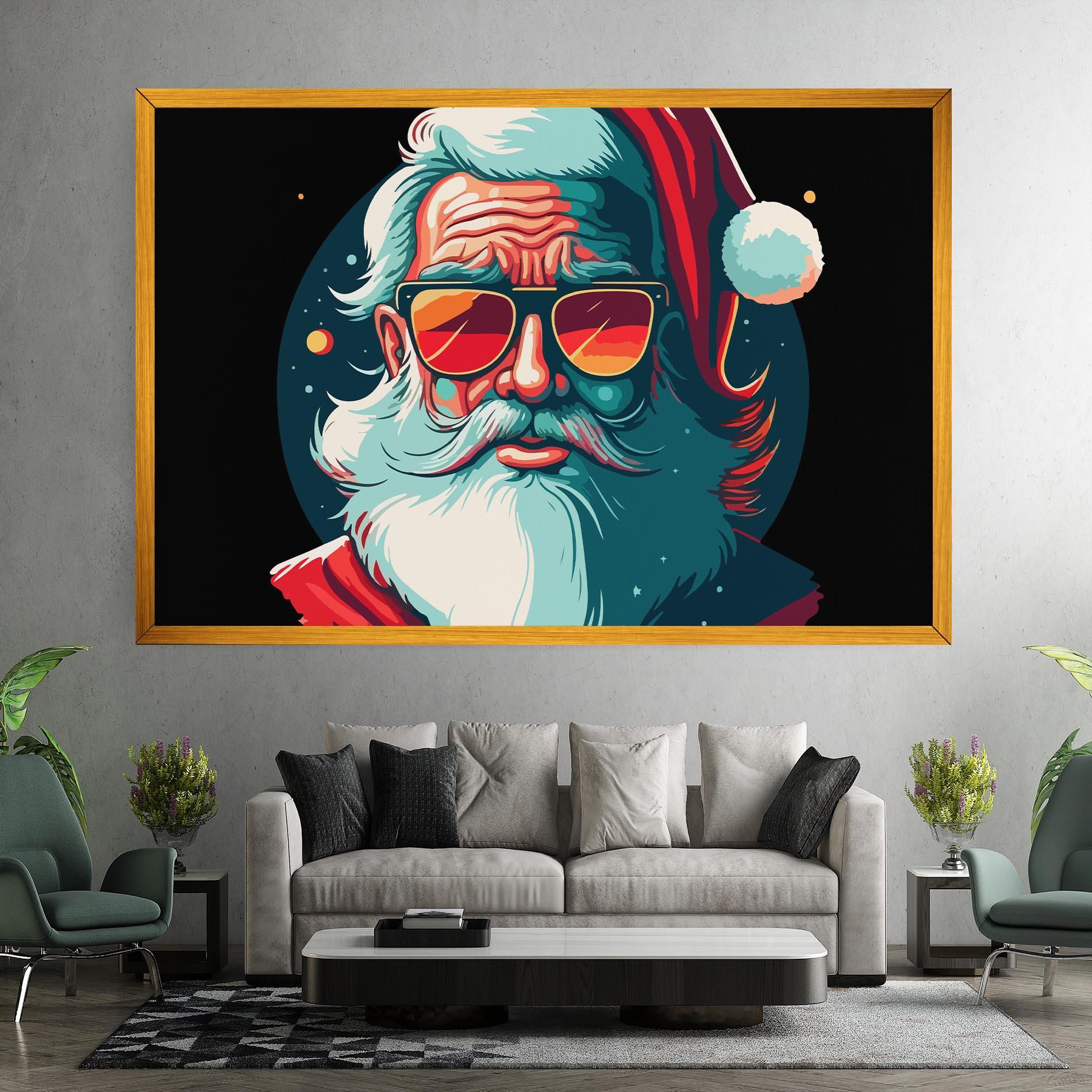 Leinwandbild Color Glasses Santa mockup 7