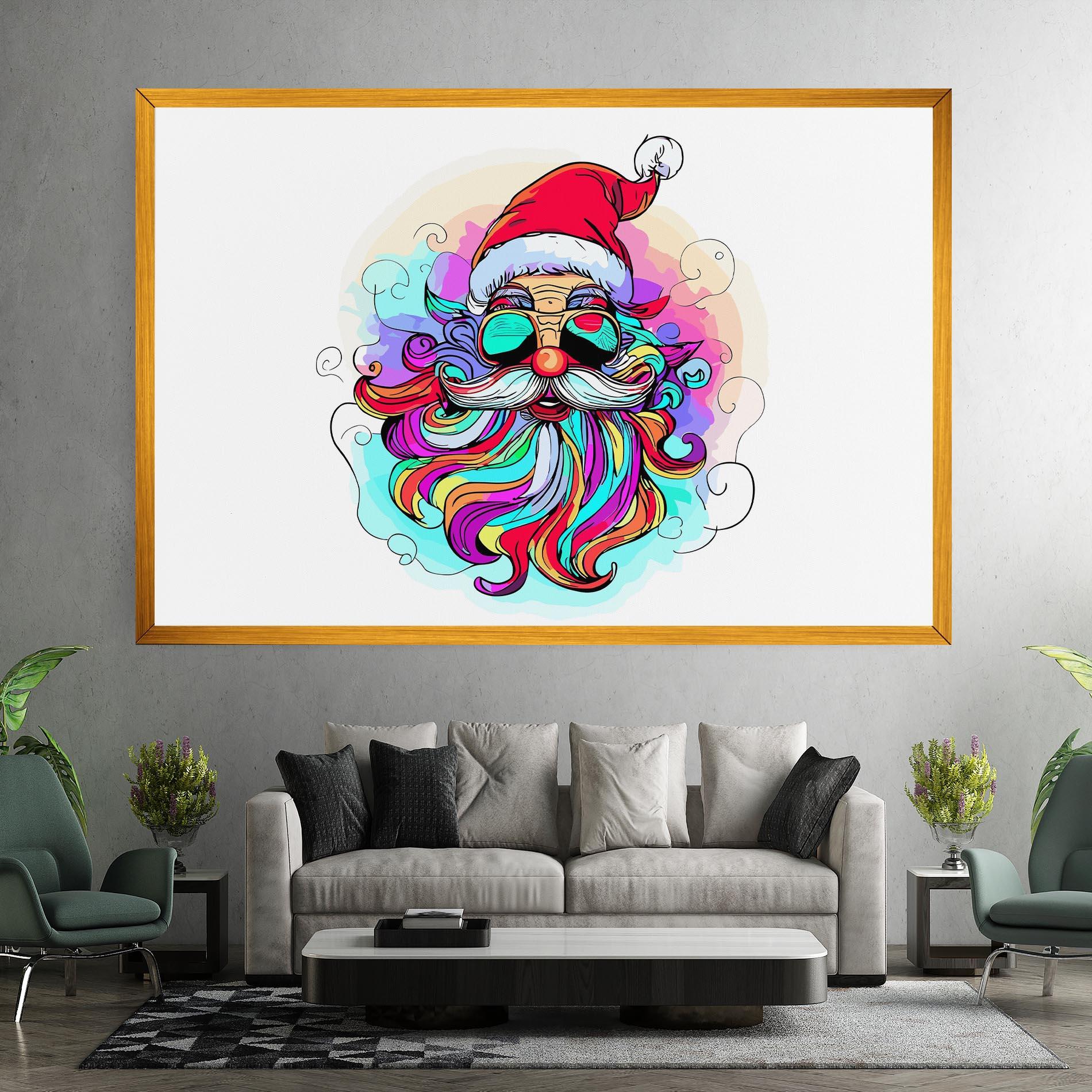 Leinwandbild Colorful Santa mockup 7