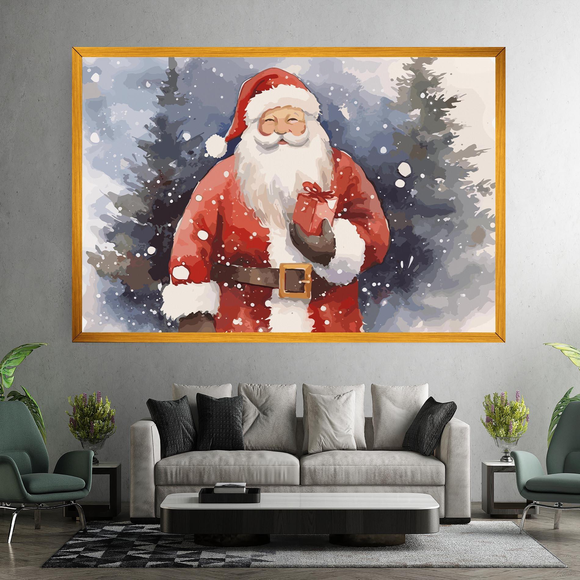 Leinwandbild Holding Gift mockup 7