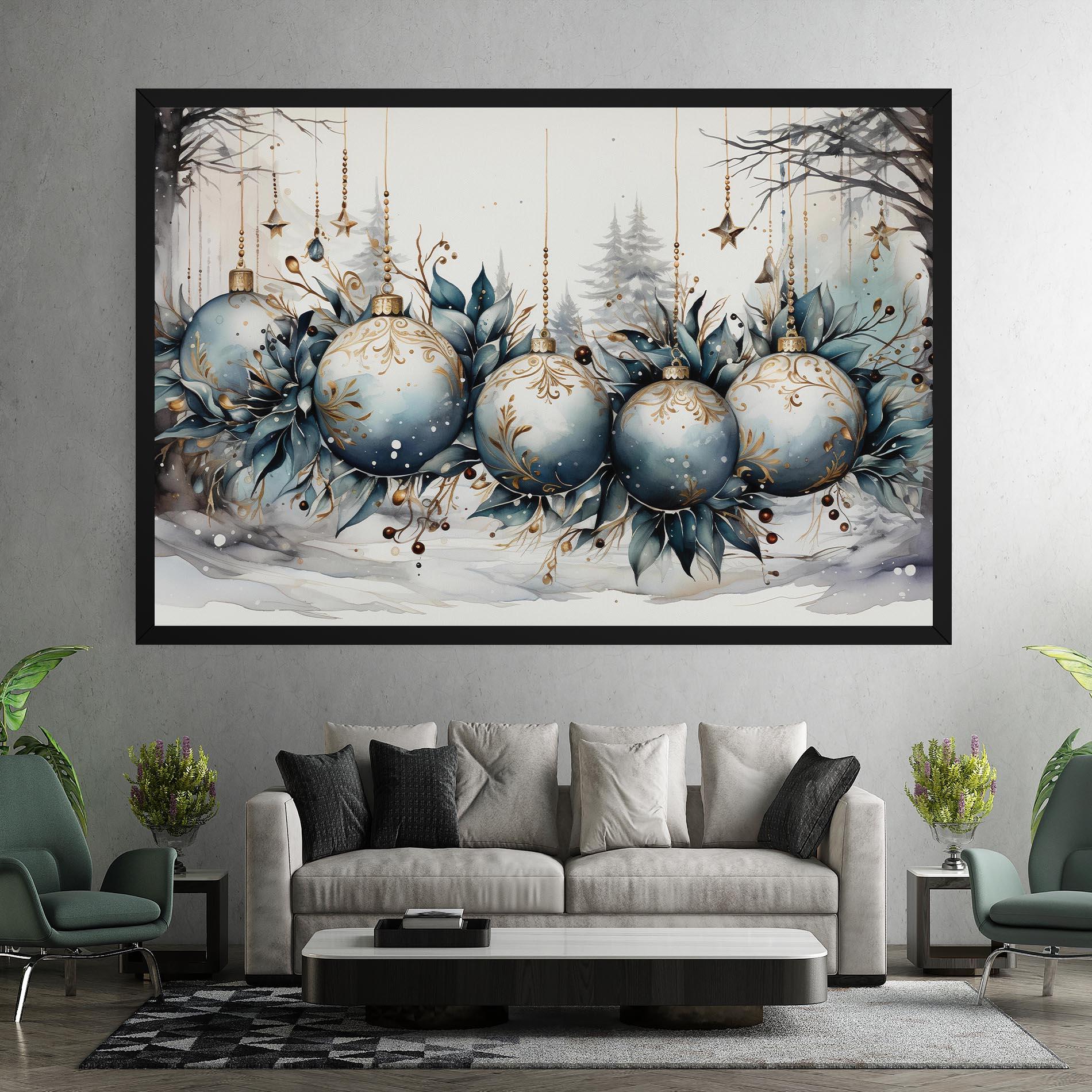 Leinwandbild Christmas Paper mockup 7