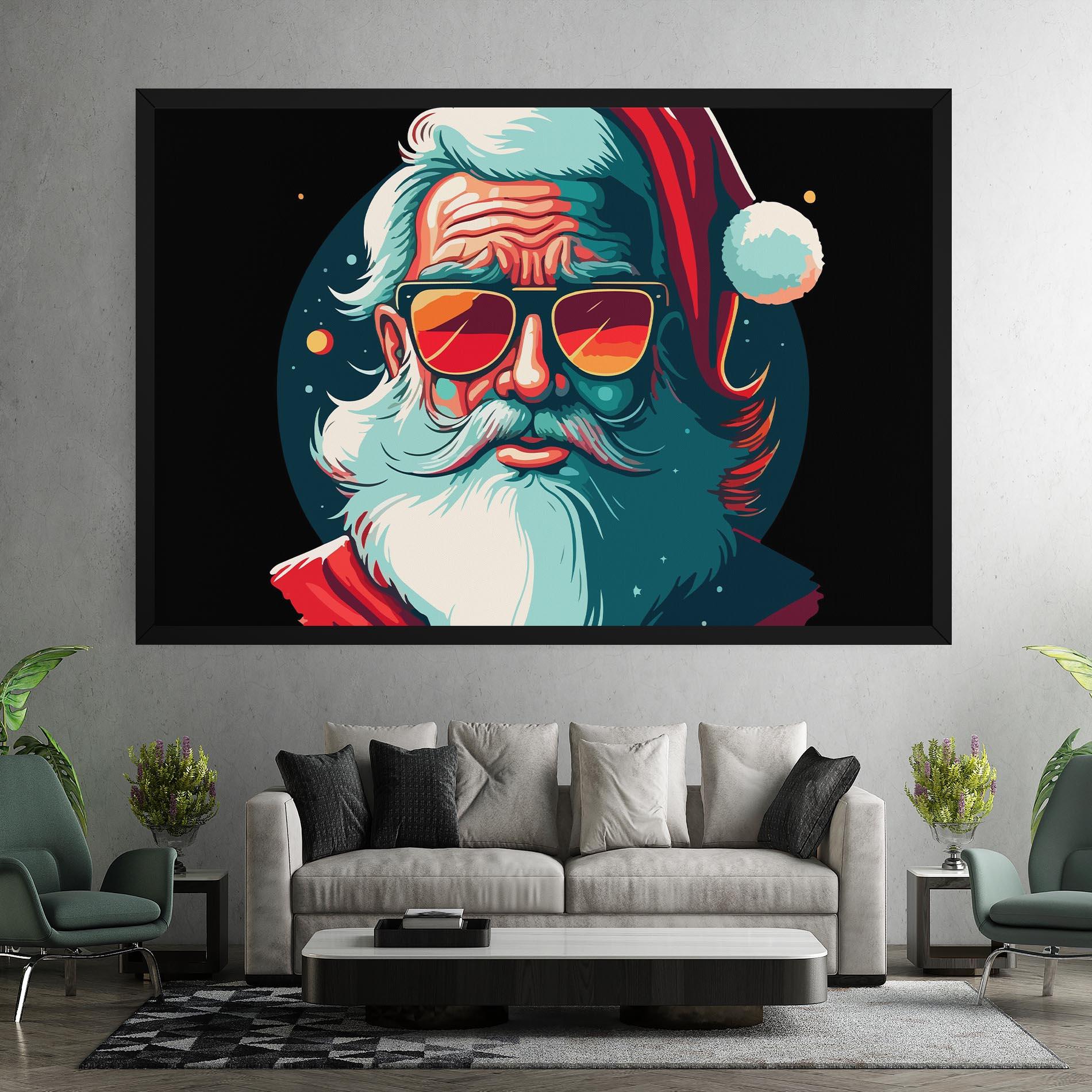 Leinwandbild Color Glasses Santa mockup 7