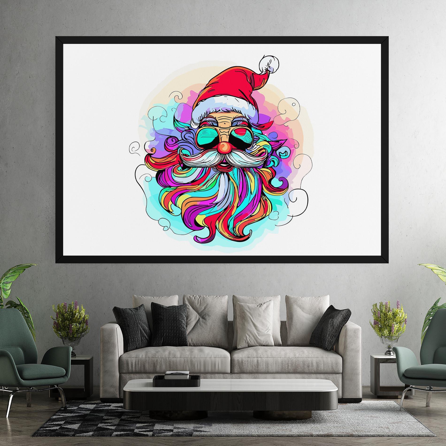 Leinwandbild Colorful Santa mockup 7