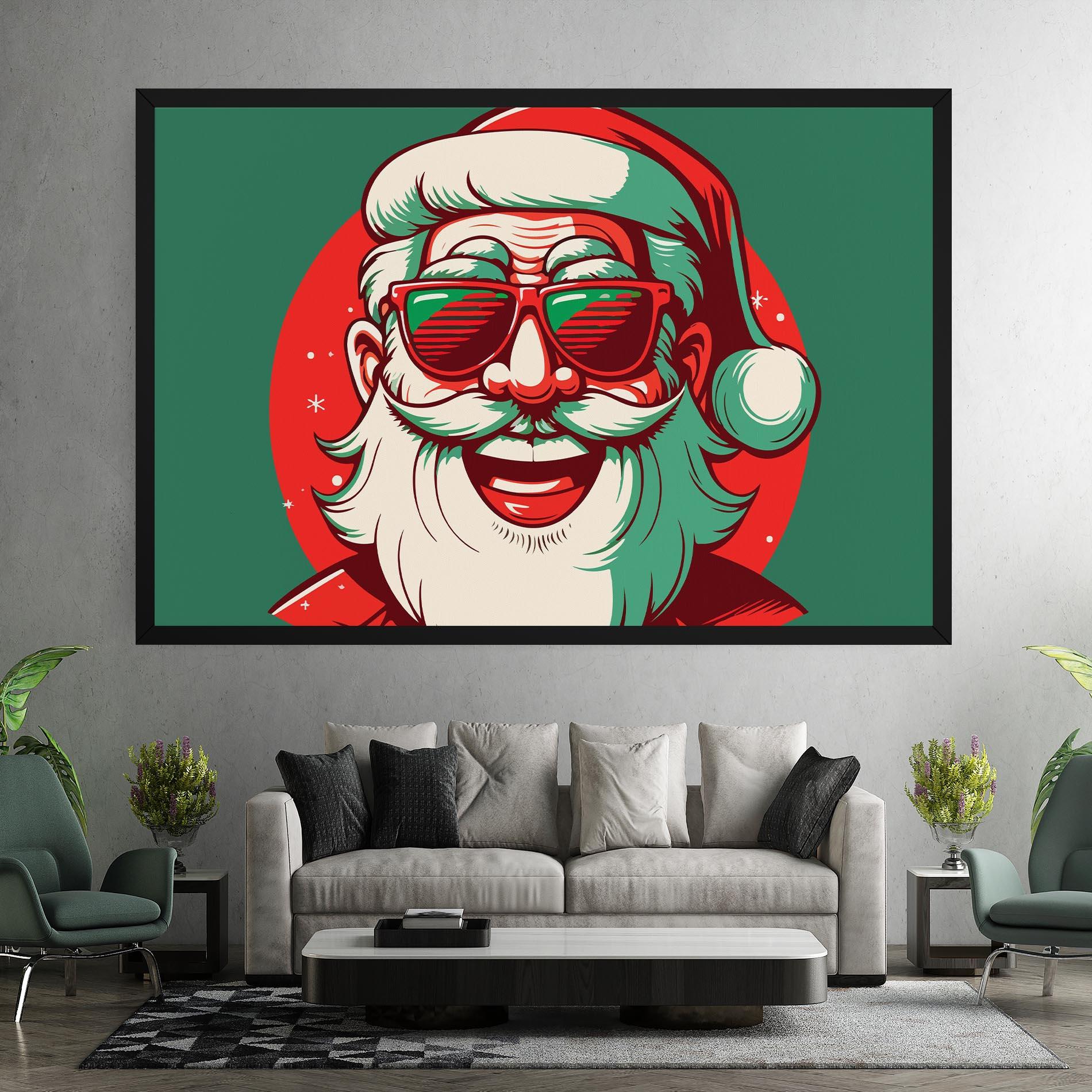 Leinwandbild Crazy Smile Santa mockup 7