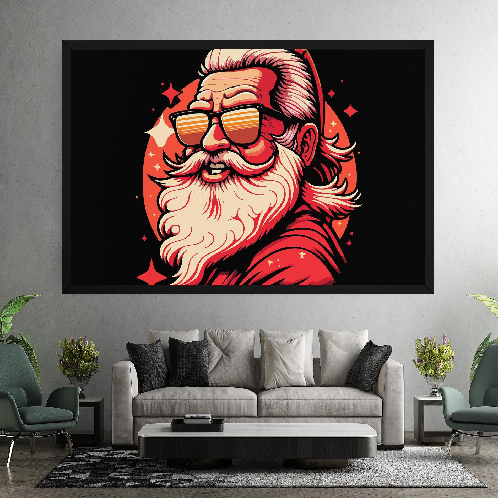 Leinwandbild Glasses Santa mockup 7