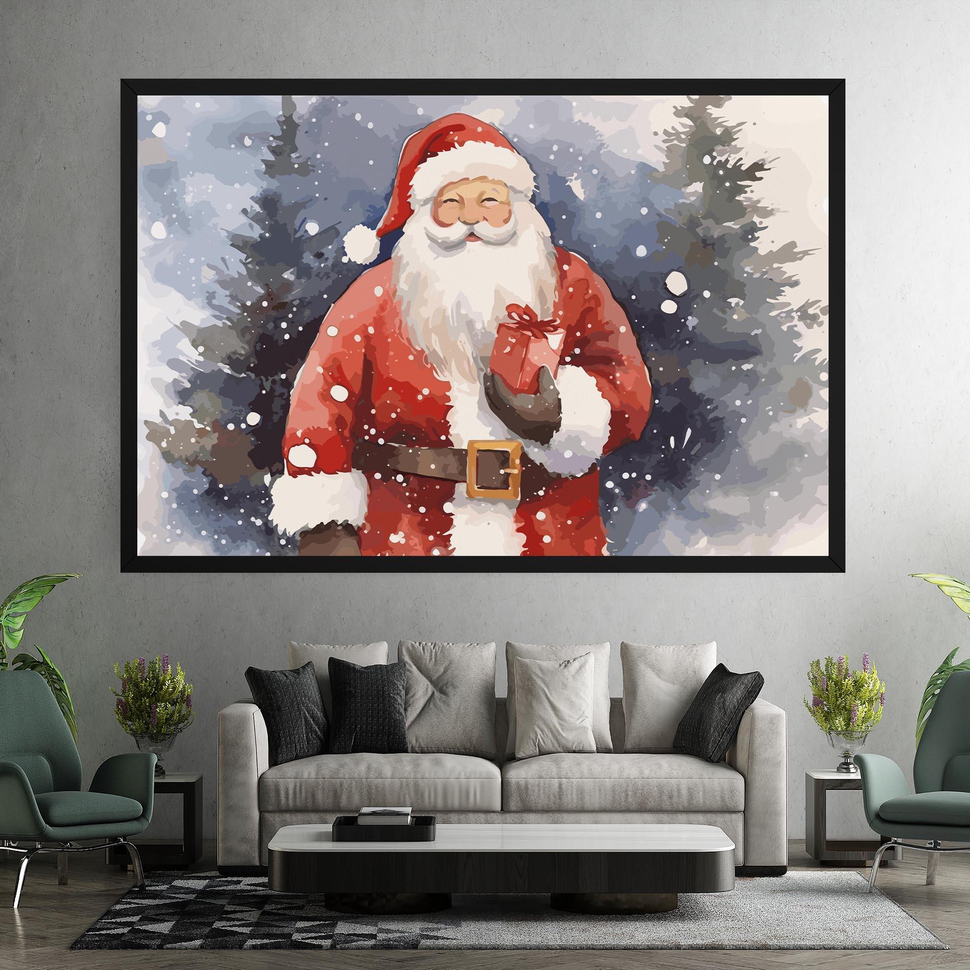 Leinwandbild Holding Gift mockup 7