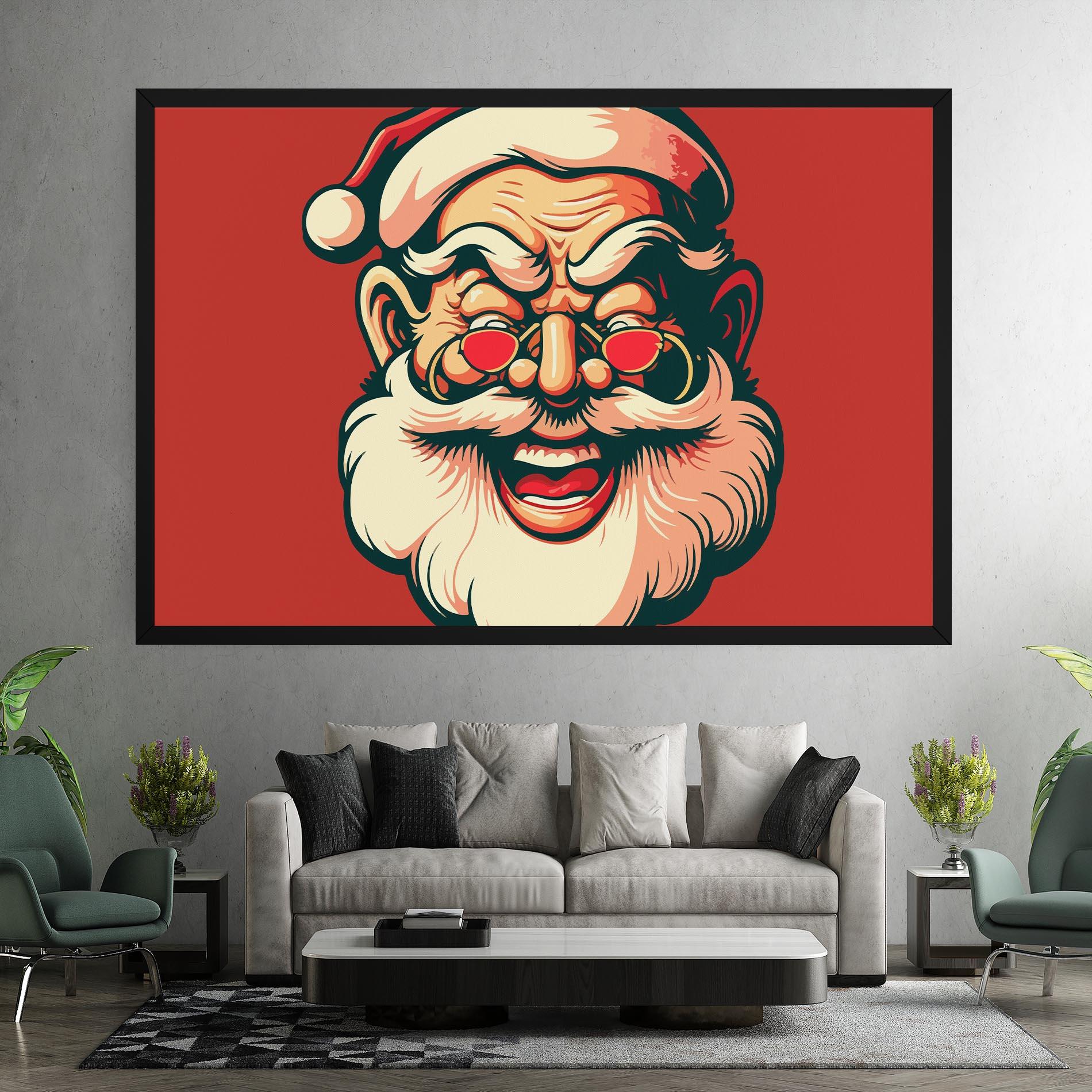 Leinwandbild Santa Crazy Smile mockup 7