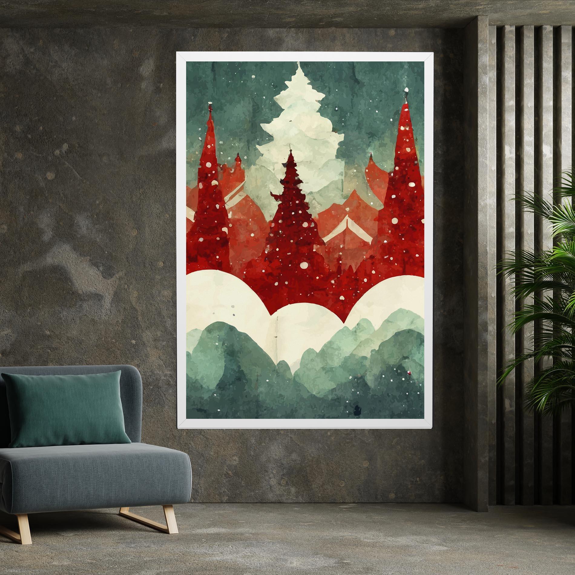 Leinwandbild Christmas Landscape mockup 7