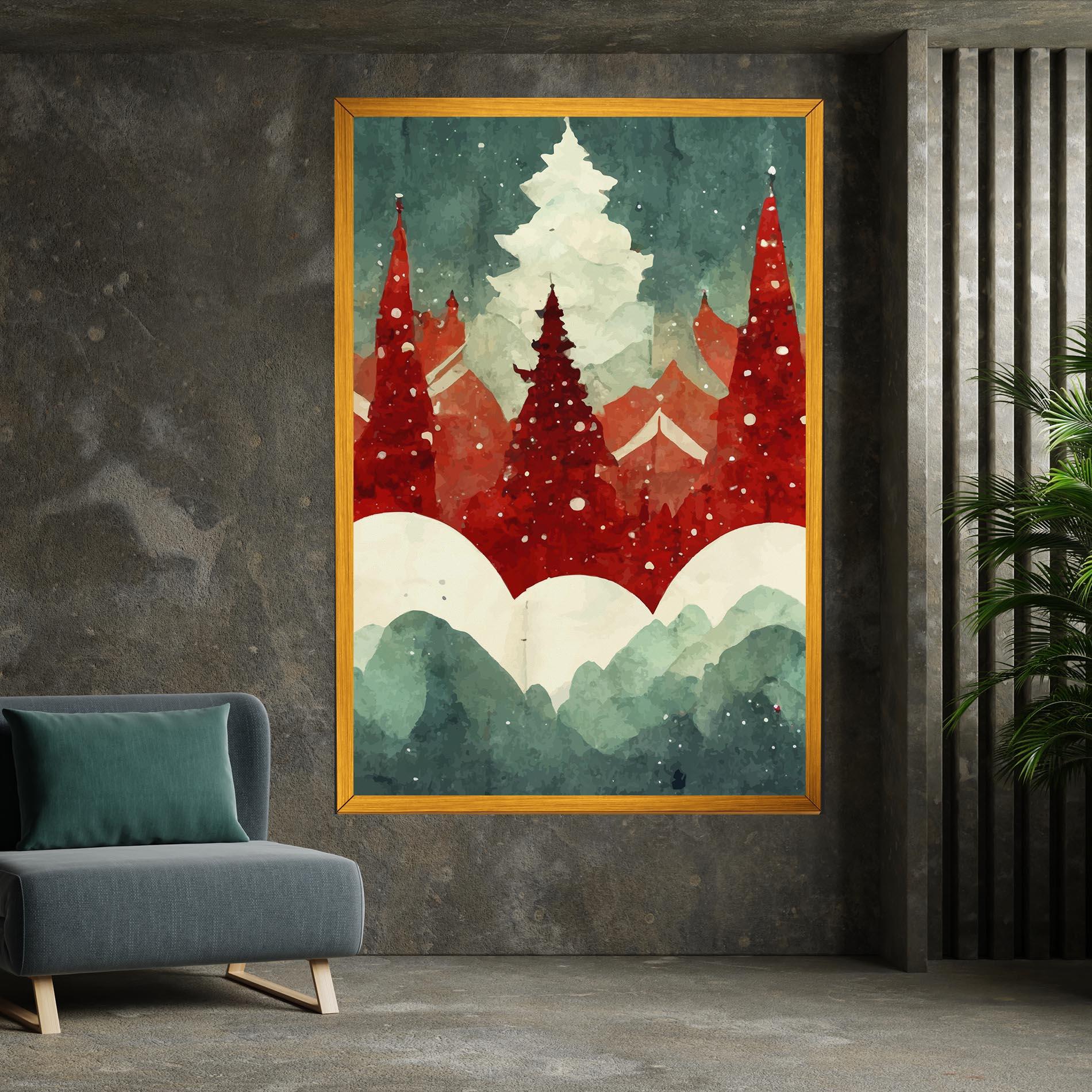 Leinwandbild Christmas Landscape mockup 7