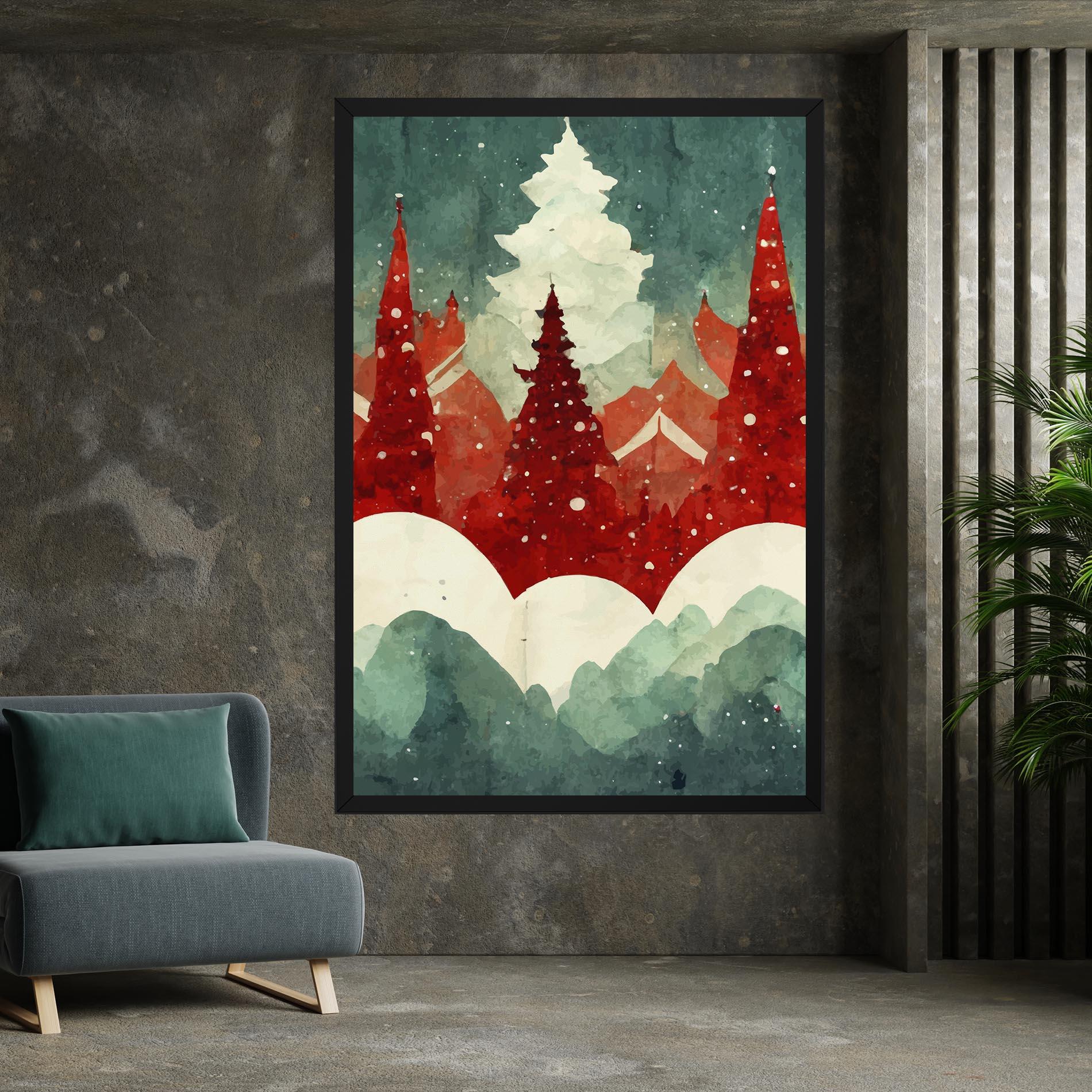 Leinwandbild Christmas Landscape mockup 7