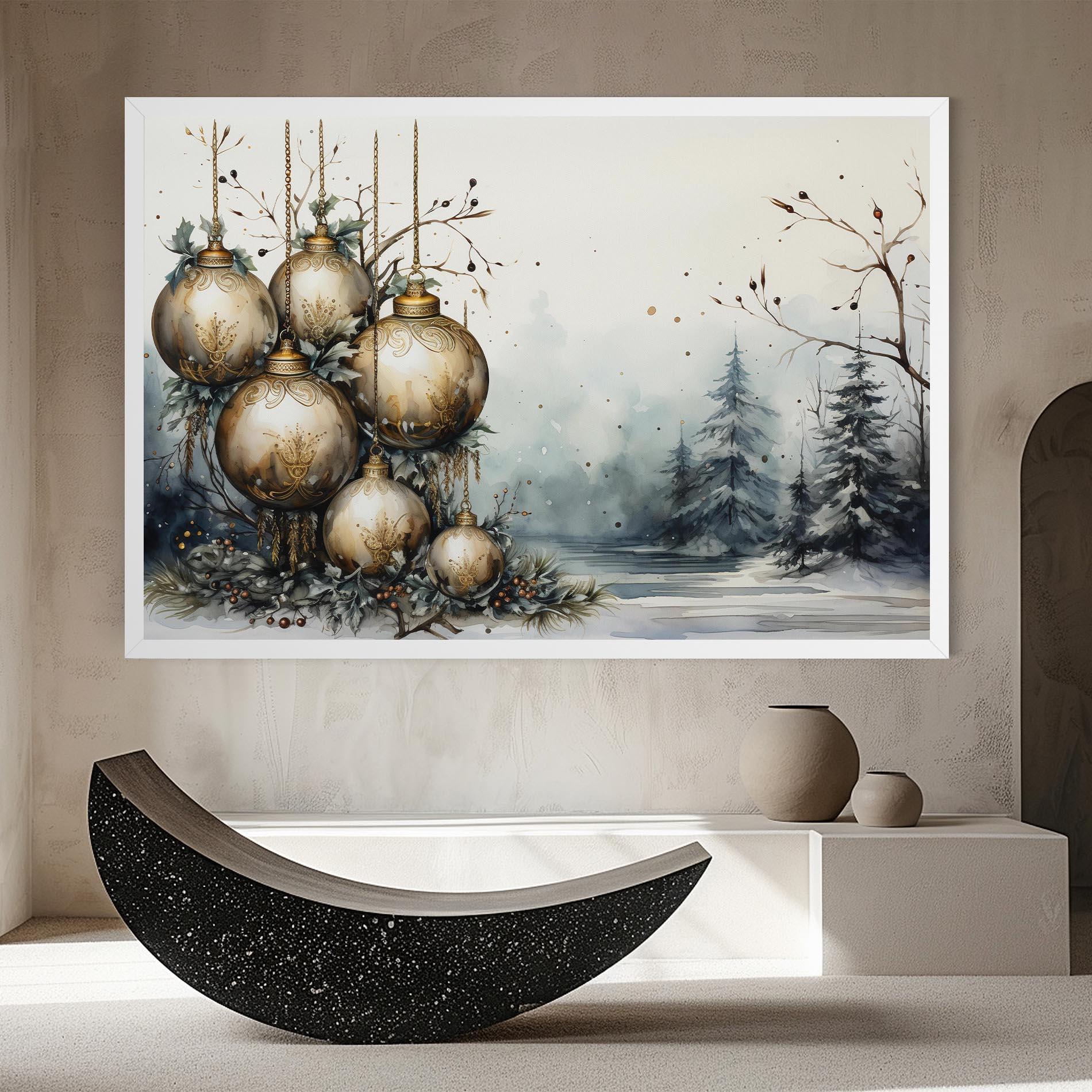 Leinwandbild Christmas Art Paper mockup 8