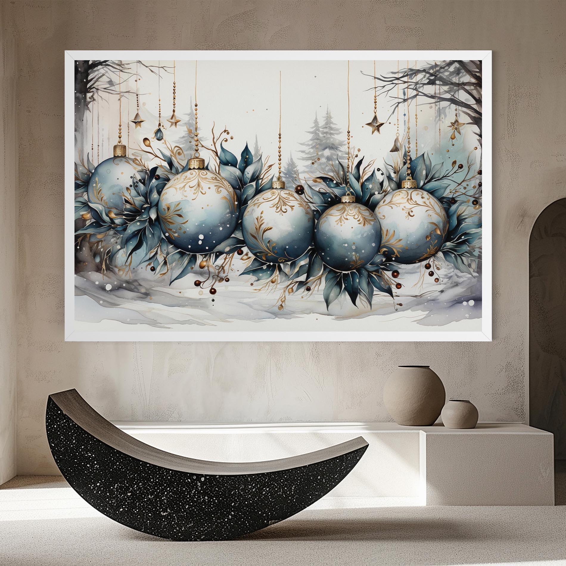 Leinwandbild Christmas Paper mockup 8