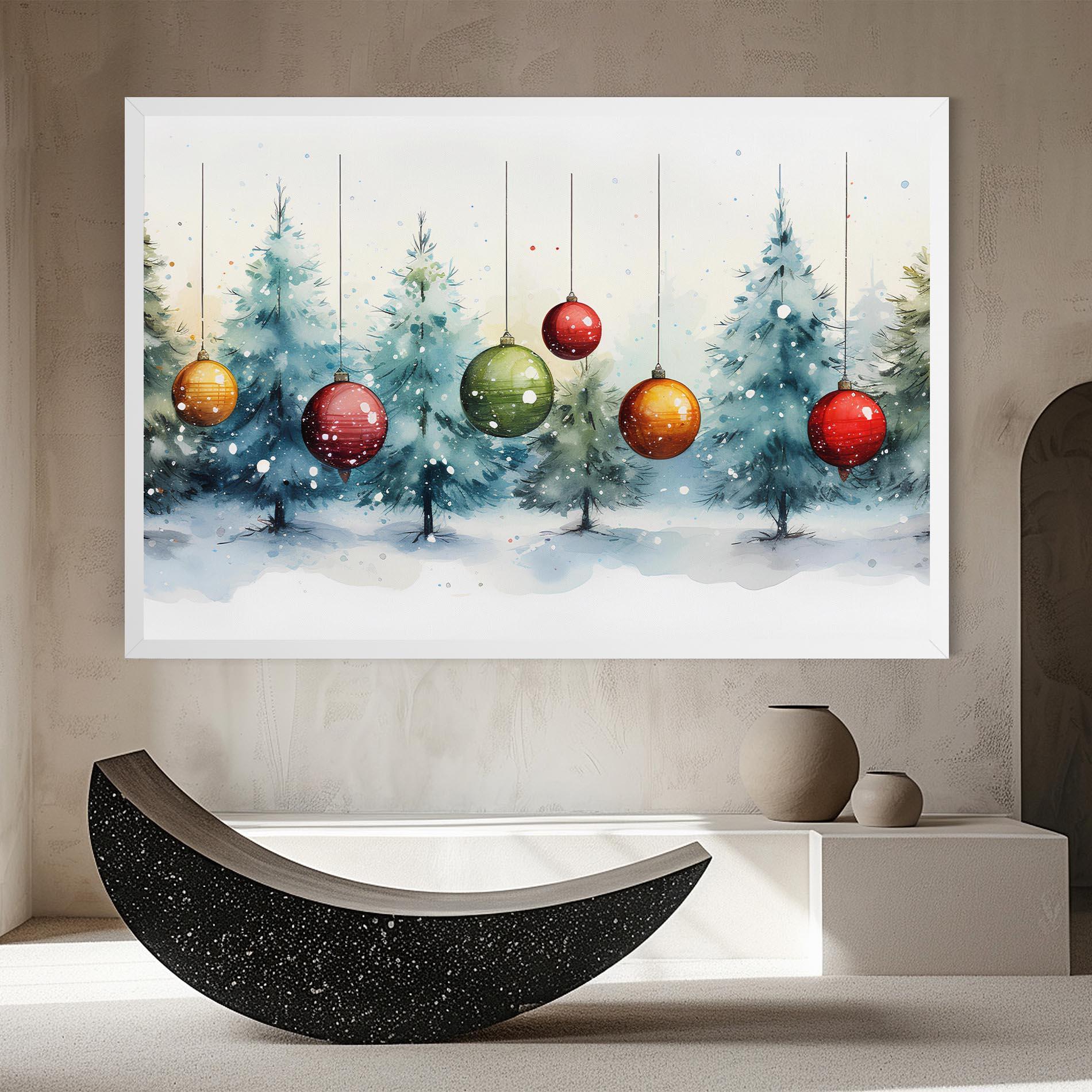 Leinwandbild Christmas Tree Painting mockup 8