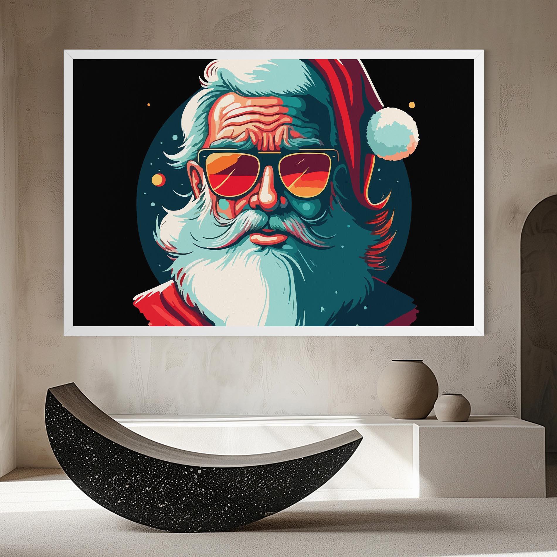 Leinwandbild Color Glasses Santa mockup 8