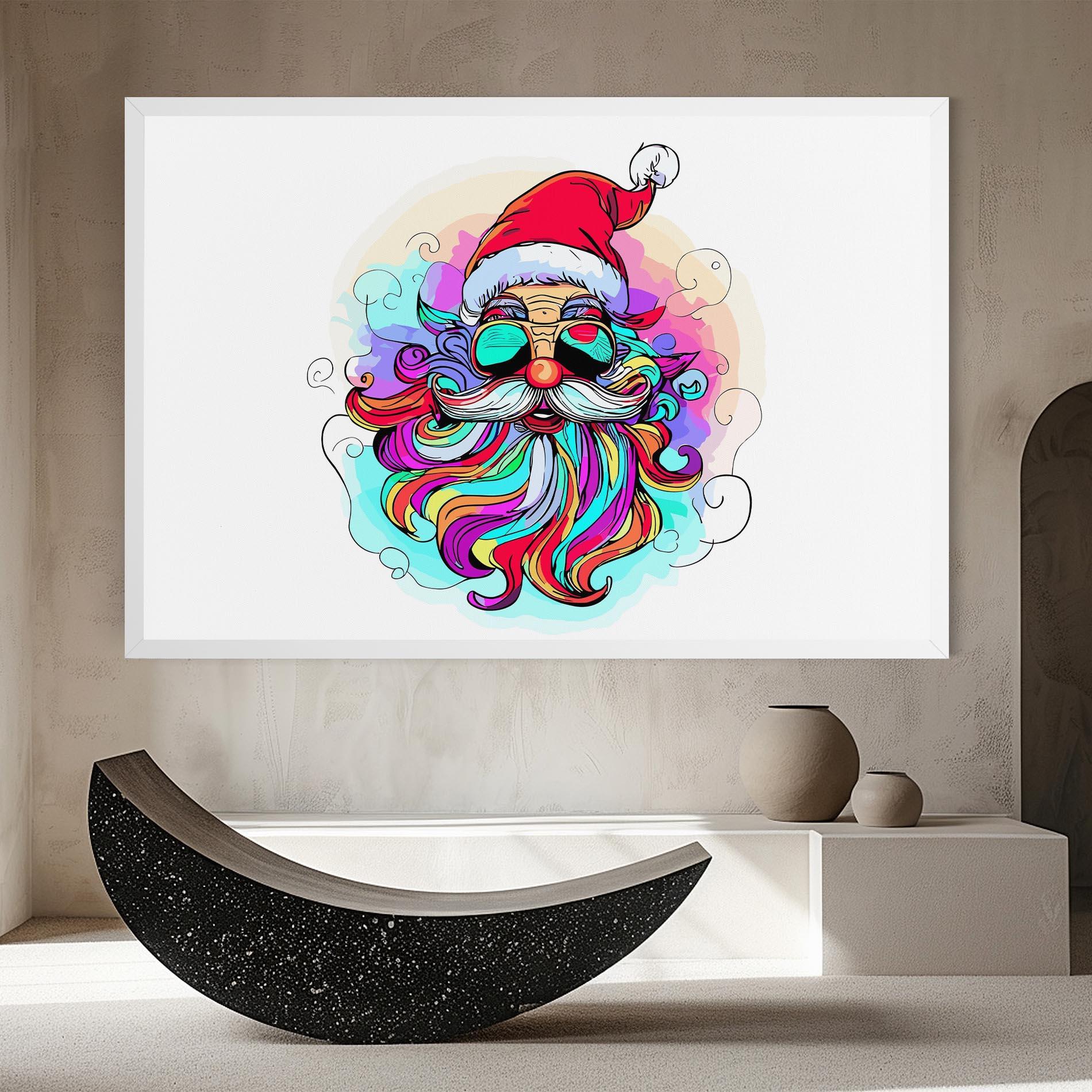 Leinwandbild Colorful Santa mockup 8