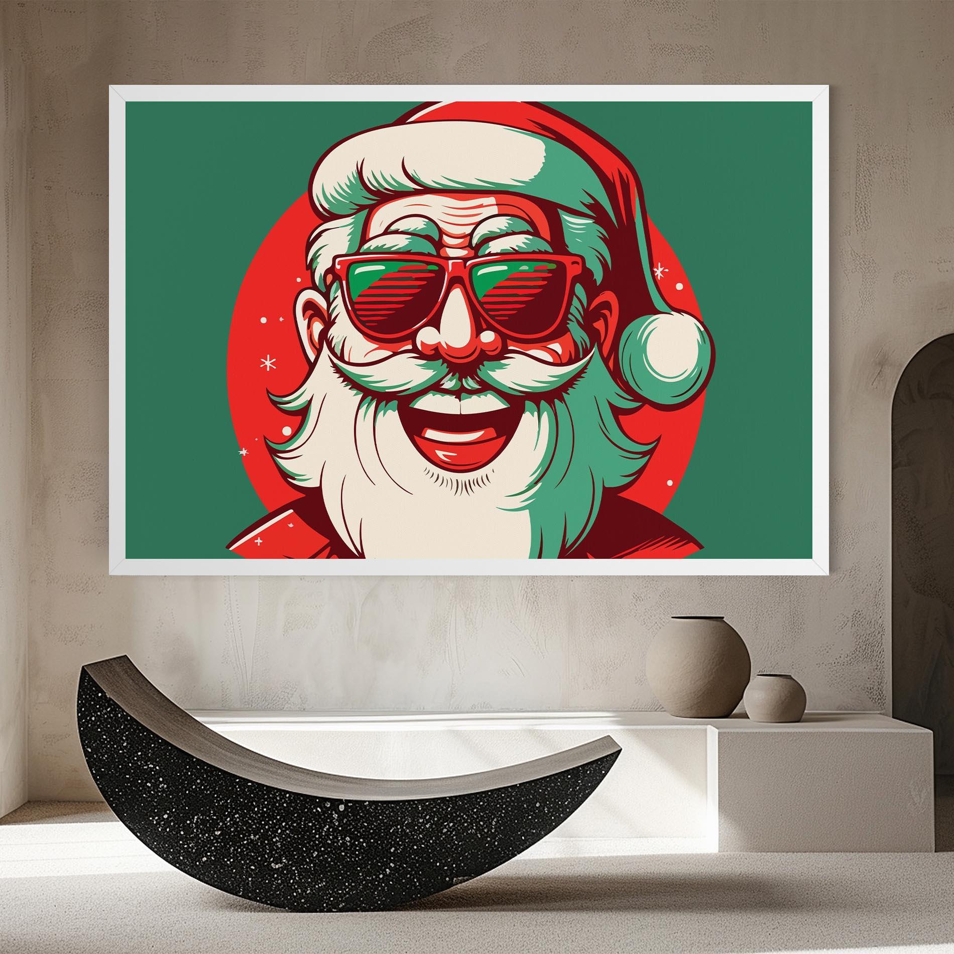 Leinwandbild Crazy Smile Santa mockup 8