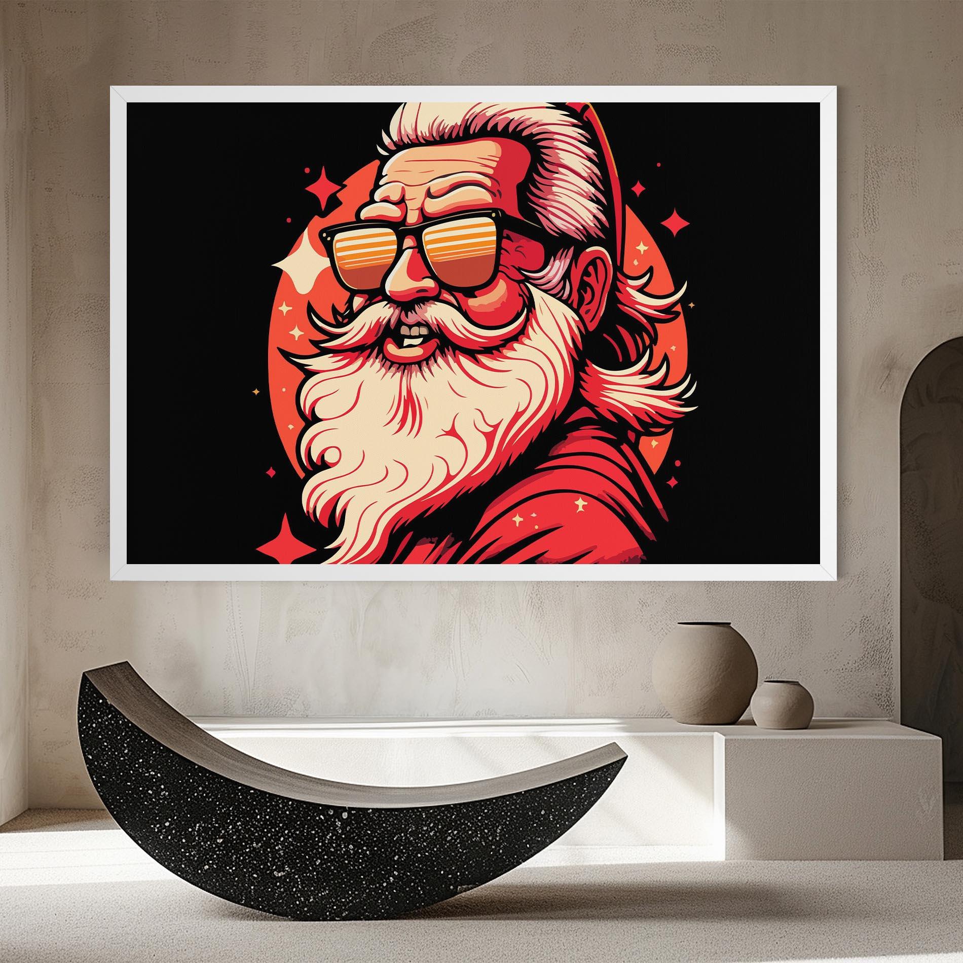 Leinwandbild Glasses Santa mockup 8