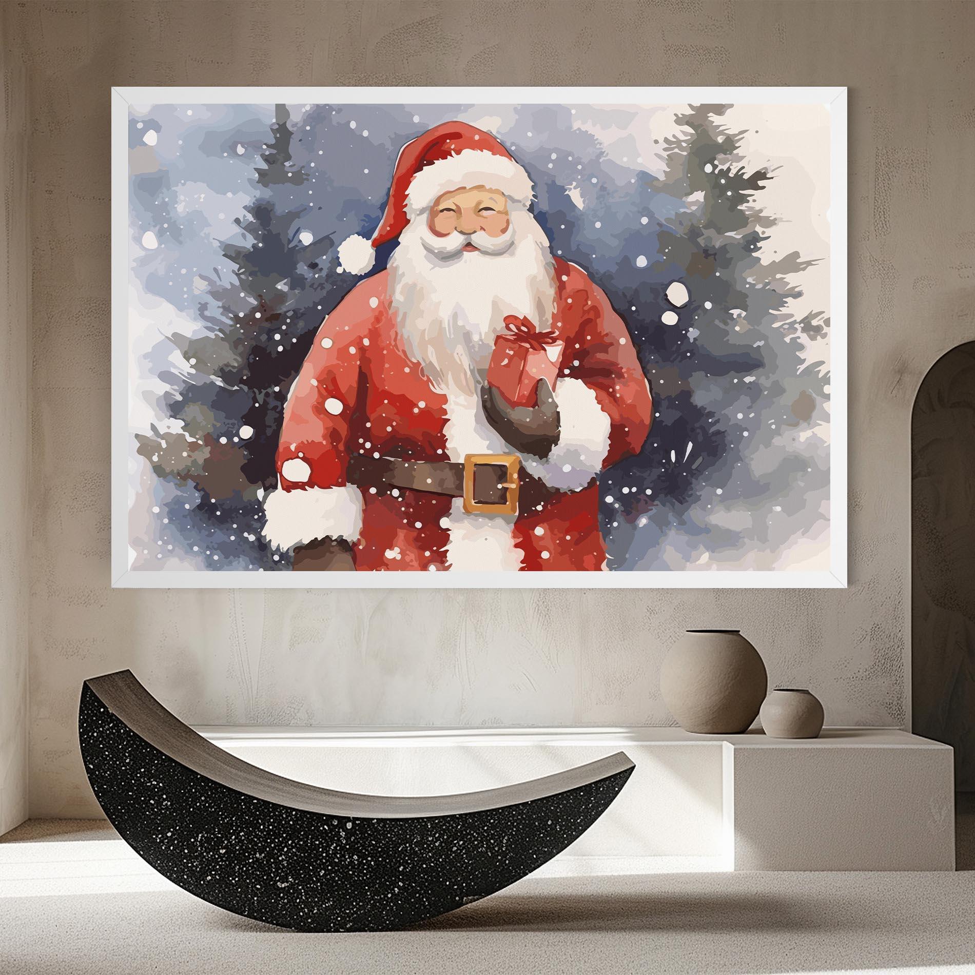 Leinwandbild Holding Gift mockup 8