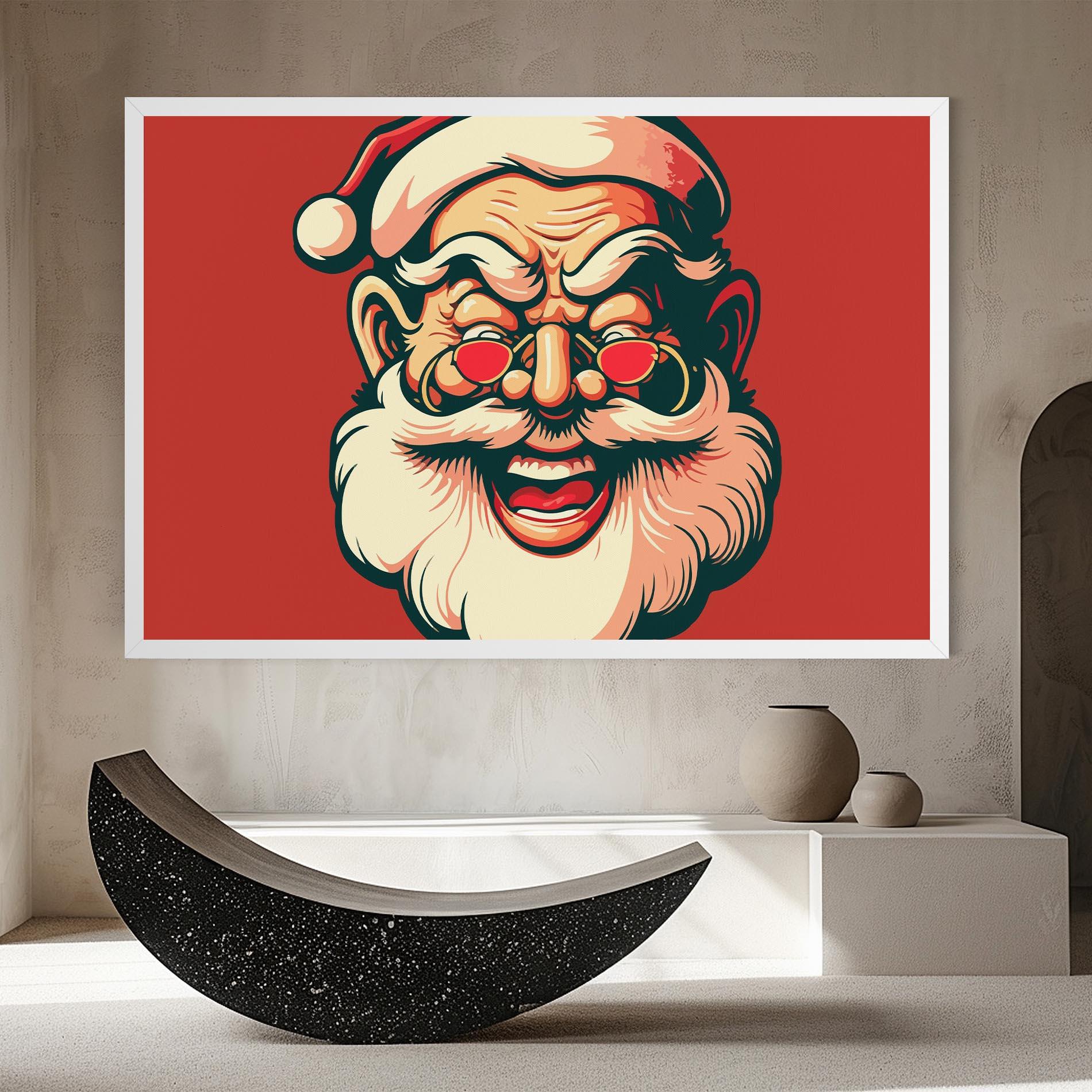 Leinwandbild Santa Crazy Smile mockup 8