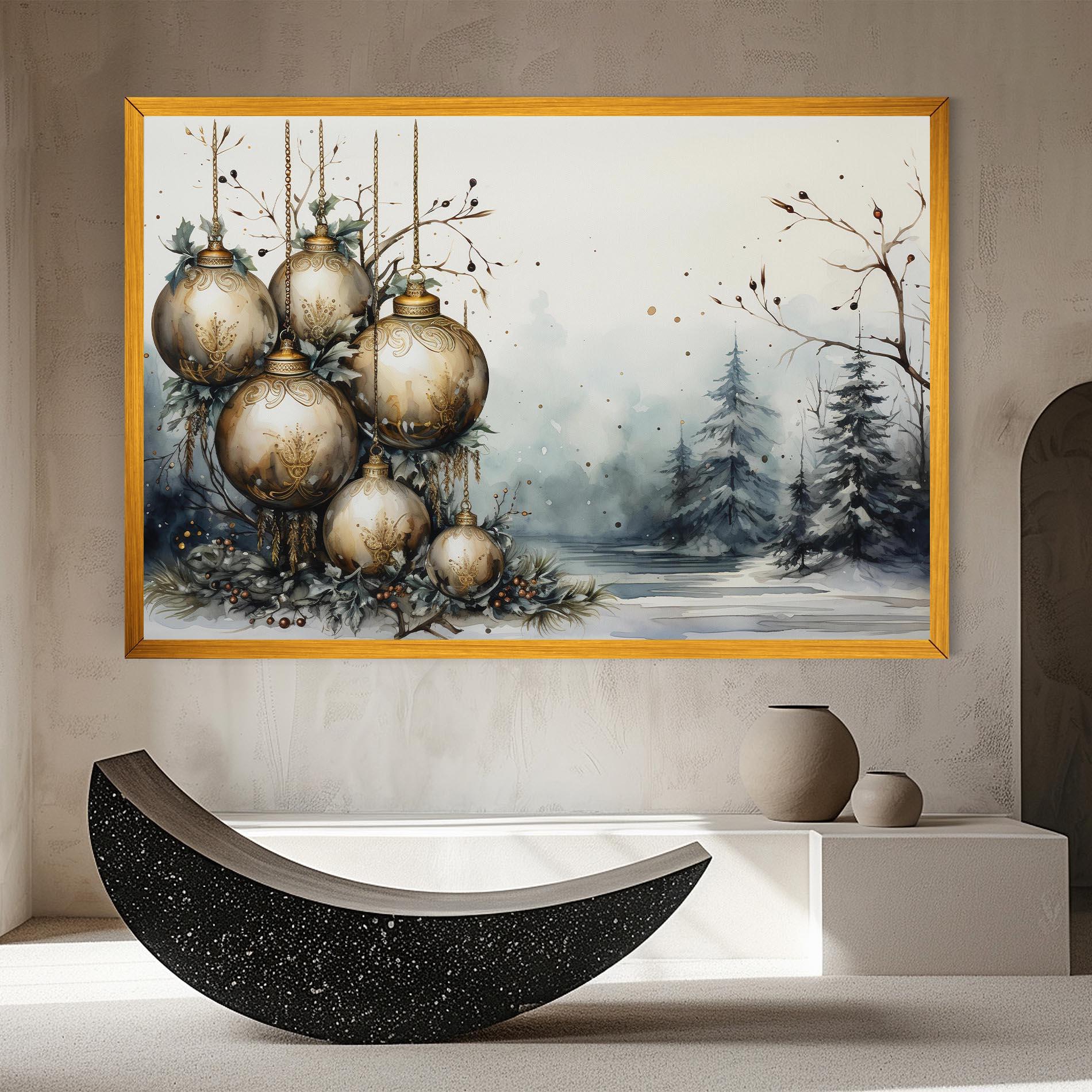 Leinwandbild Christmas Art Paper mockup 8