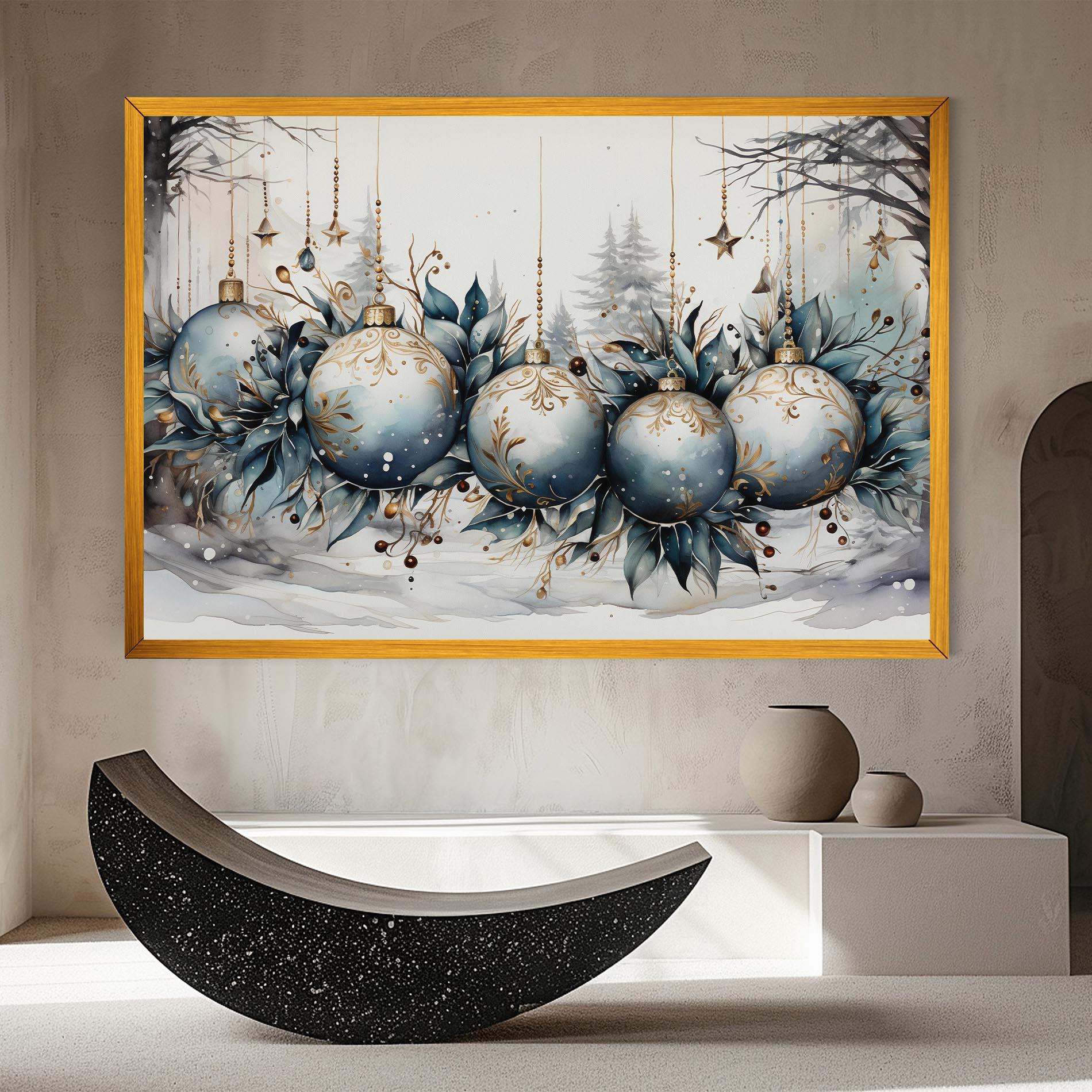 Leinwandbild Christmas Paper mockup 8