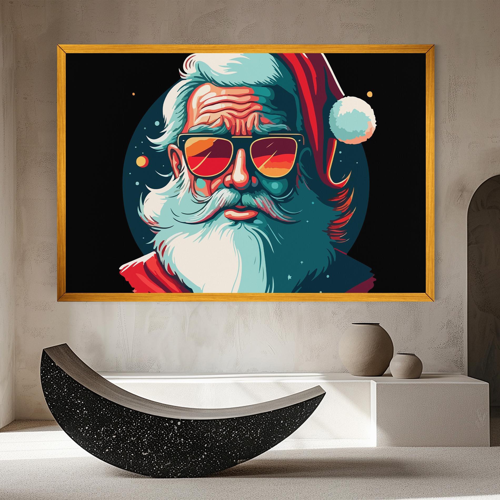 Leinwandbild Color Glasses Santa mockup 8