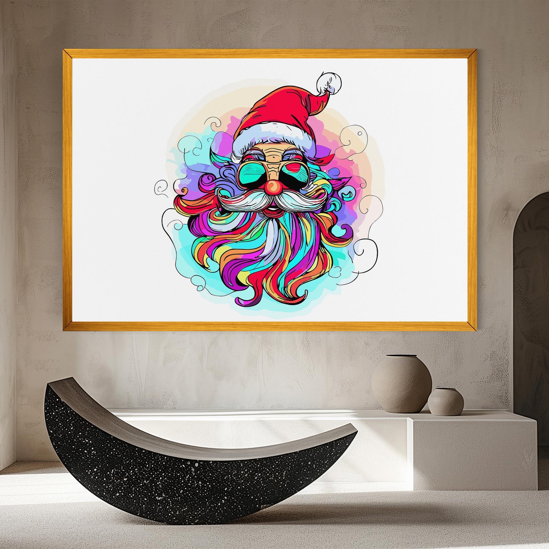 Leinwandbild Colorful Santa mockup 8