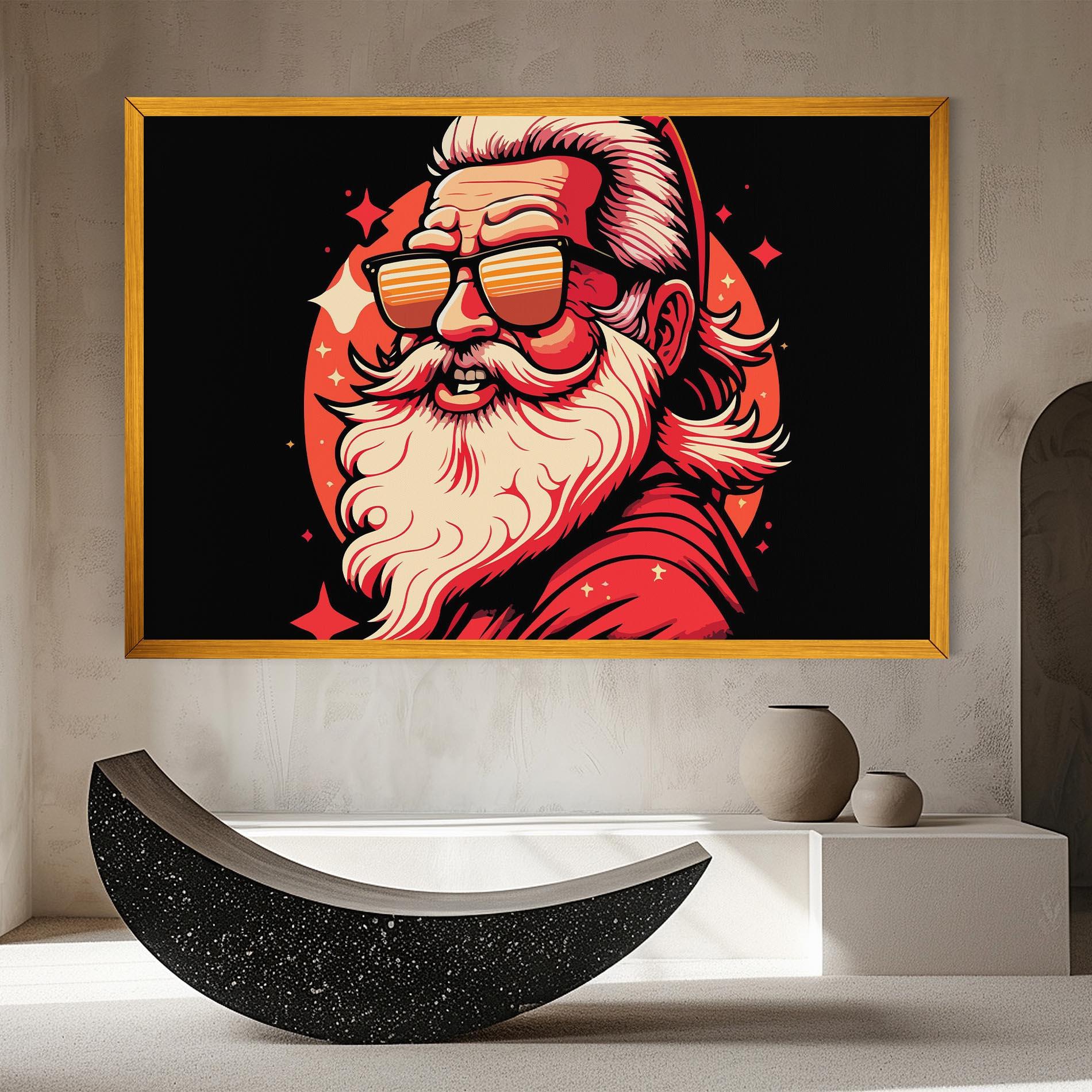 Leinwandbild Glasses Santa mockup 8