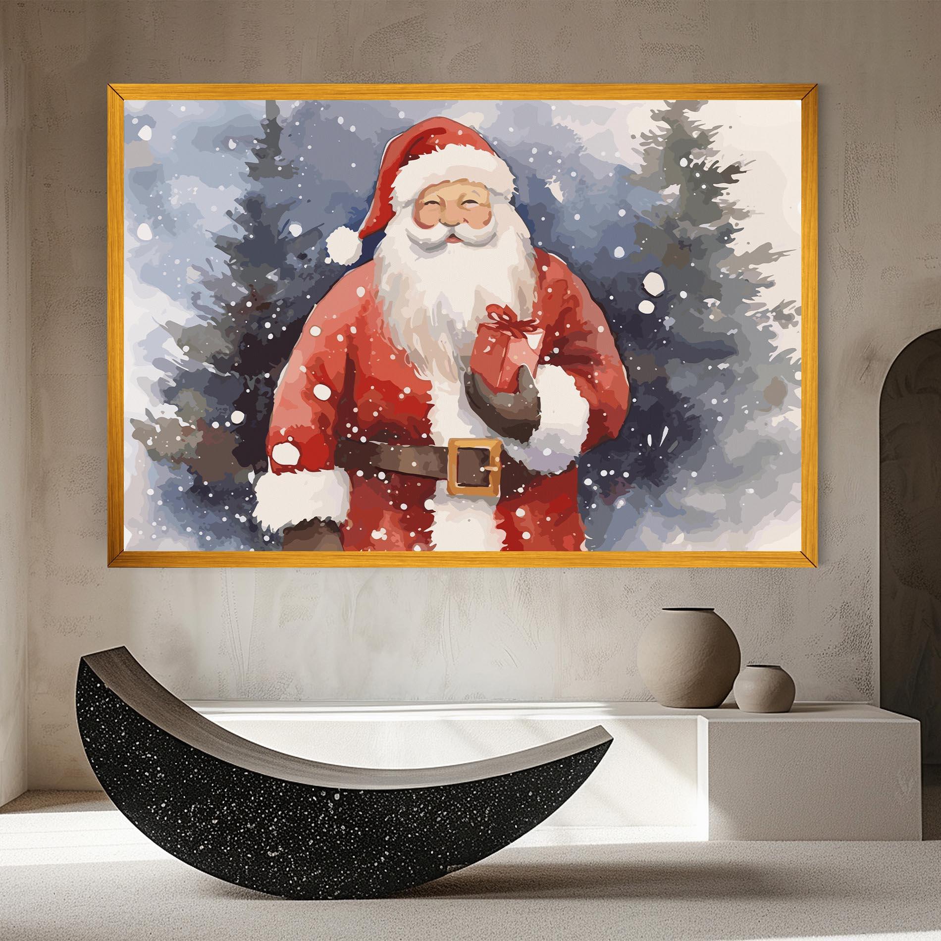 Leinwandbild Holding Gift mockup 8