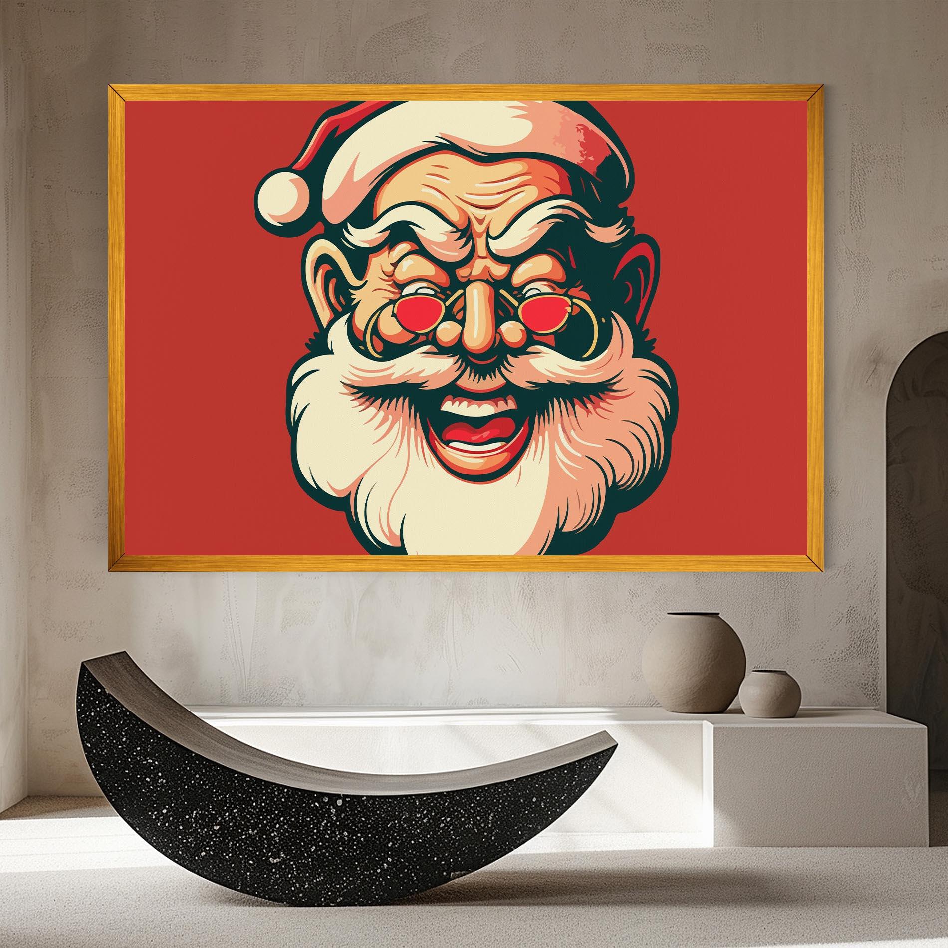 Leinwandbild Santa Crazy Smile mockup 8