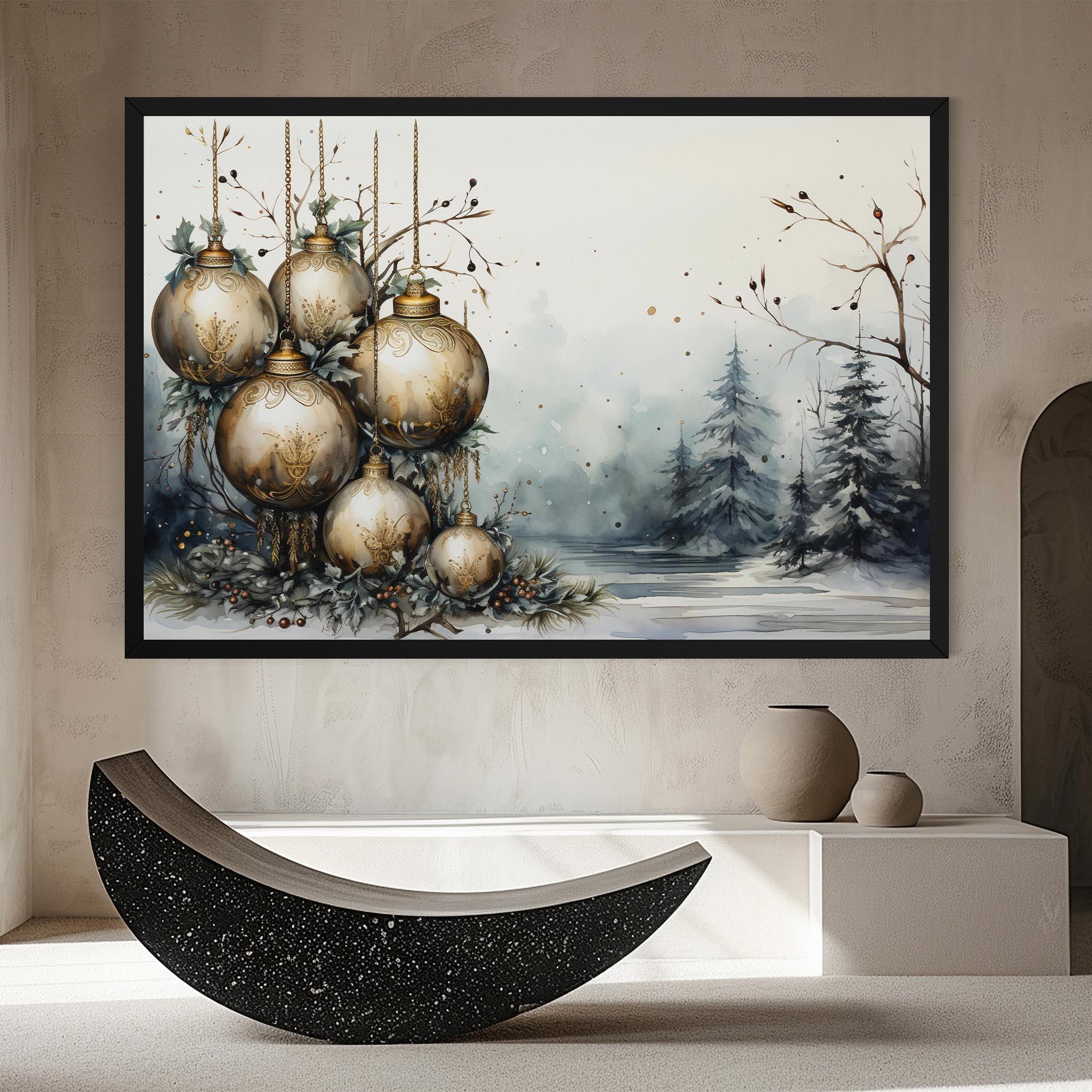 Leinwandbild Christmas Art Paper mockup 8